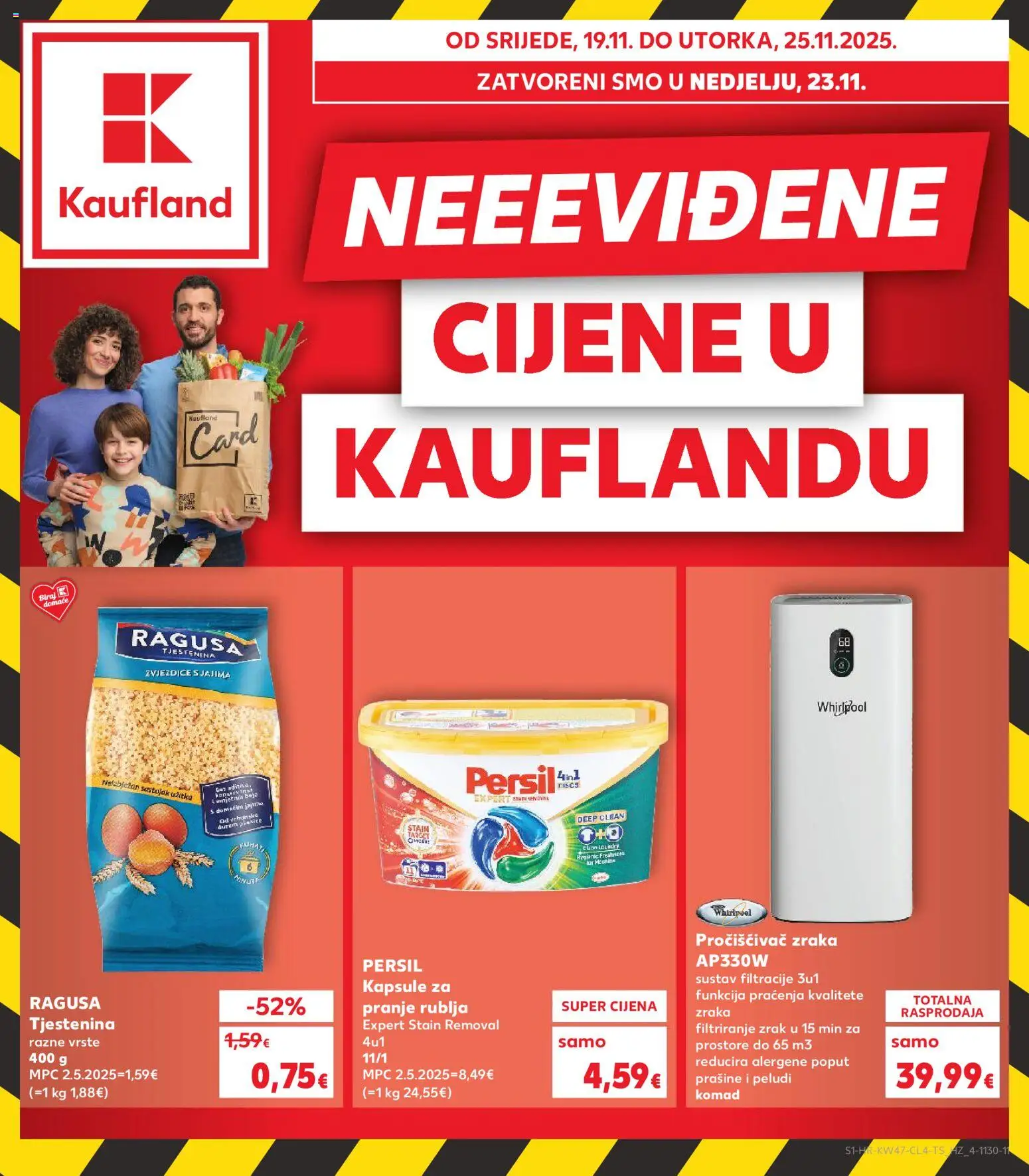 Kaufland katalog | vrijedi od 19.11.2025 | Stranica: 1 | Proizvodi: Pročišćivač zraka, Tjestenina, Pasta, Kapsule za pranje rublja