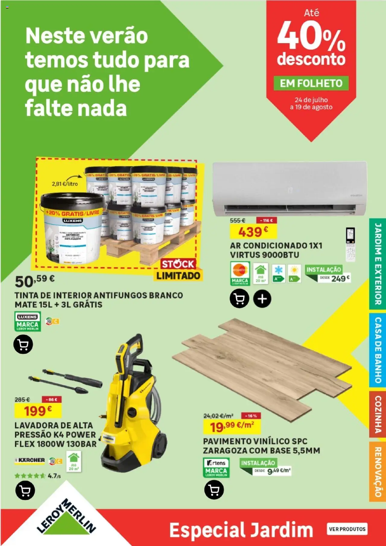 Leroy Merlin  Arquipélago dos Açores │ válido de 24.07.2025 | Página: 1 | Produtos: Ar condicionado, Base, Casa de banho, Banho