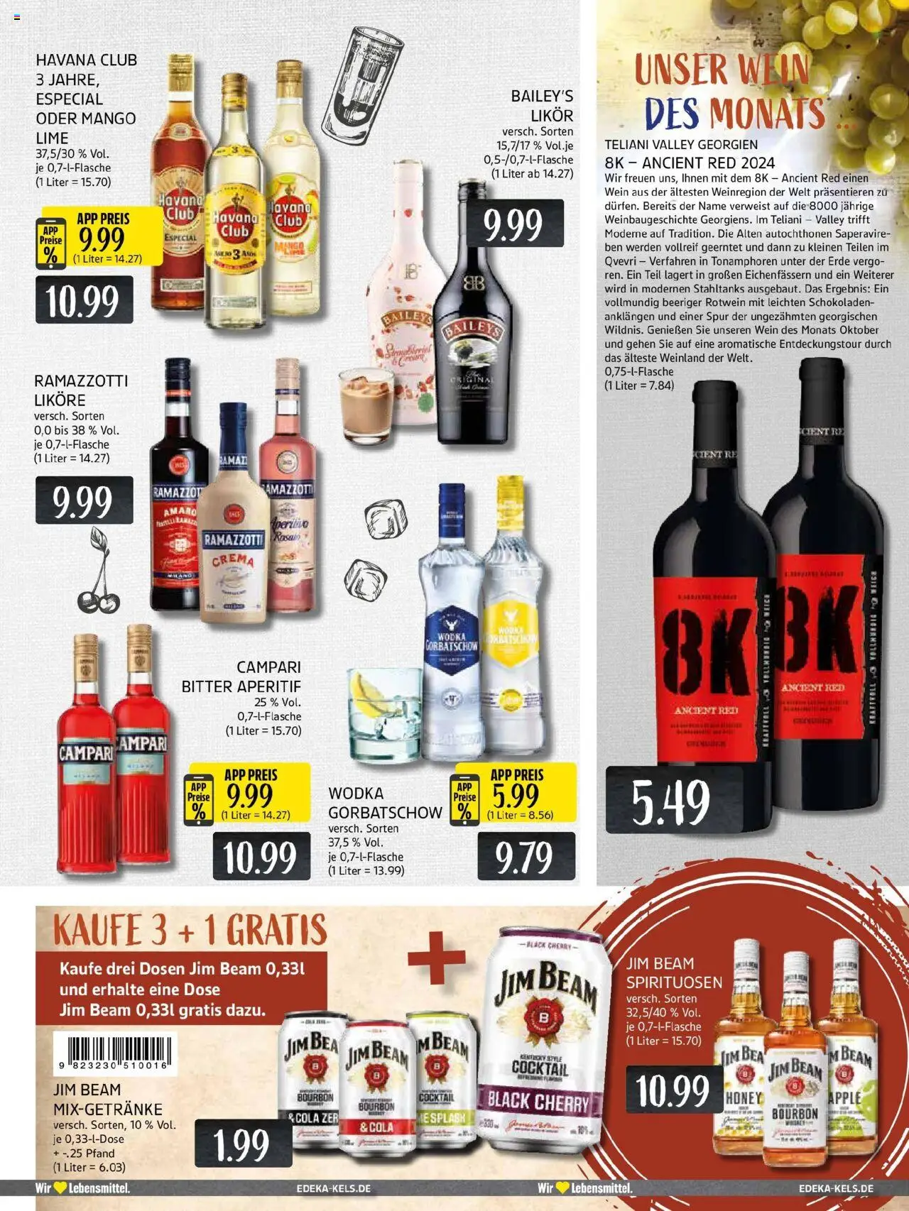 Edeka prospekt Ratingen	 – gültig ab 29.09.2025 | Seite: 15 | Produkte: Likör, Vodka, Bourbon, Wodka