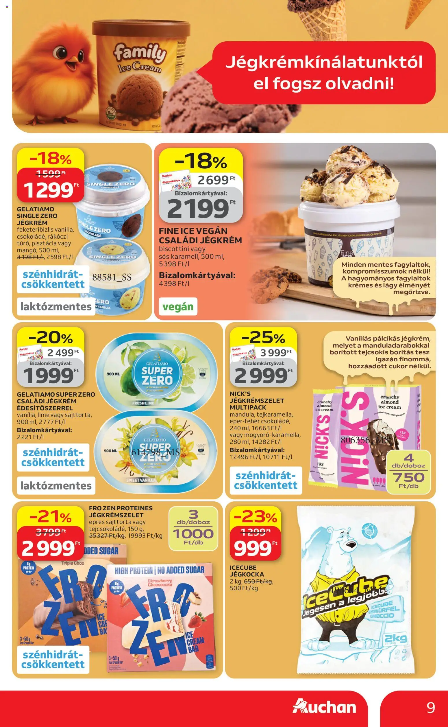 Auchan akciós ujság - amely érvényes a következő dátumtól: 23.04.2026 | Oldal: 9 | Termékek: Lime, Jégkocka, Vegán, Cukor