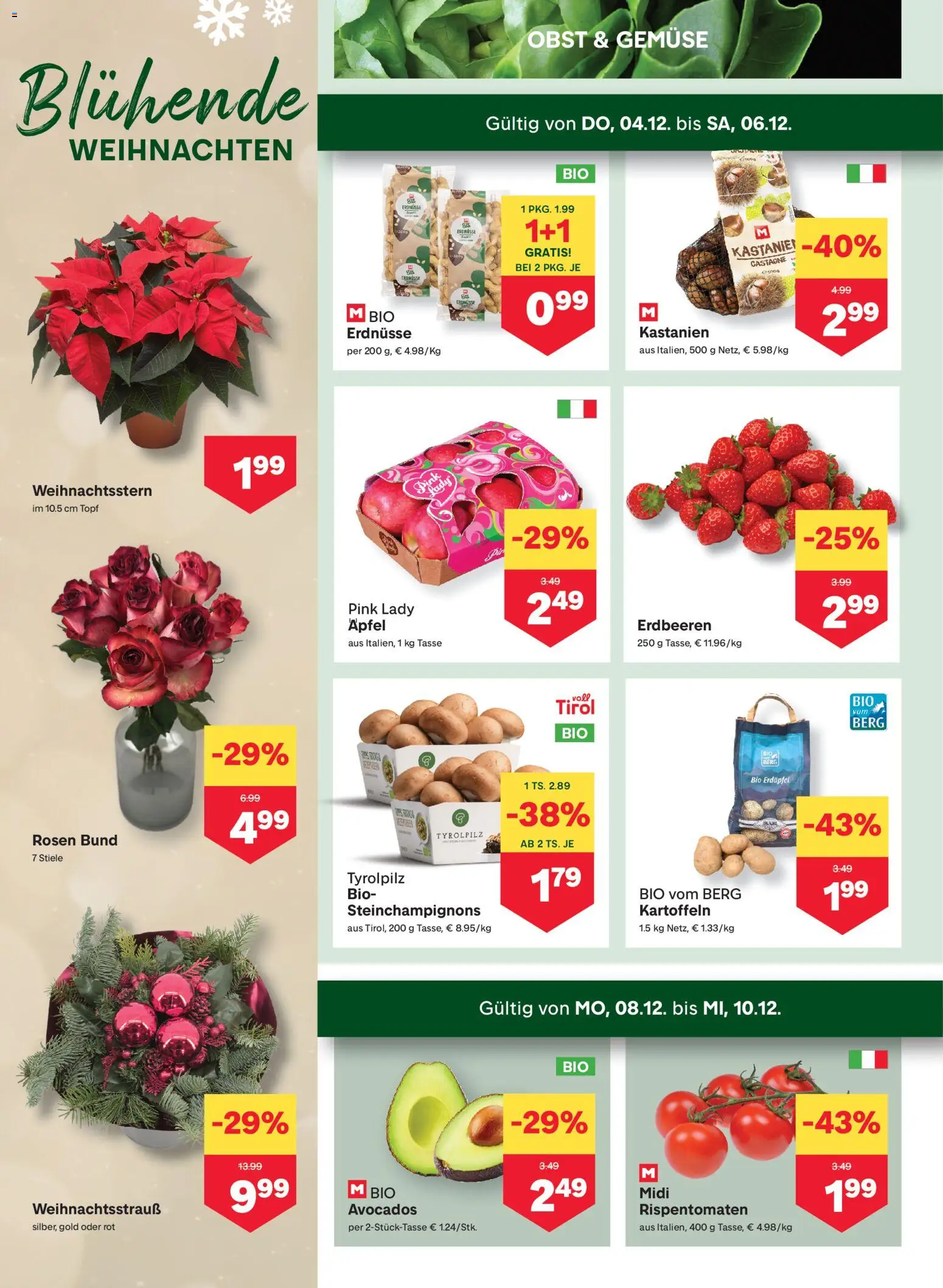 MPREIS Hohenems gültig ab 04.12.2025 | Seite: 2 | Produkte: Kartoffeln, Gemüse, Папионка, Äpfel