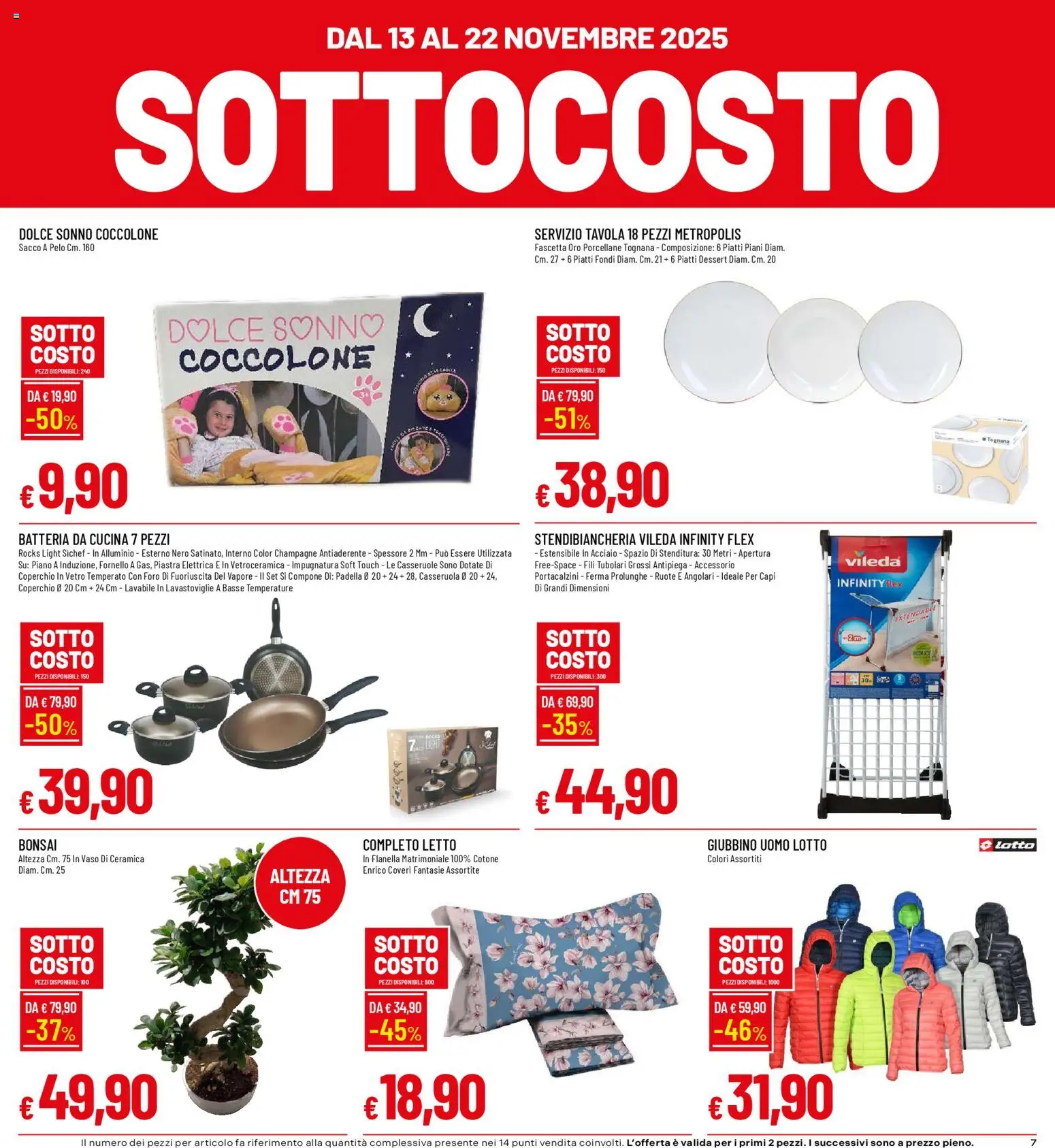 Volantino Galassia del 13.11.2025 | Pagina: 7 | Prodotti: Stendibiancheria, Casseruola, Alluminio, Fornello