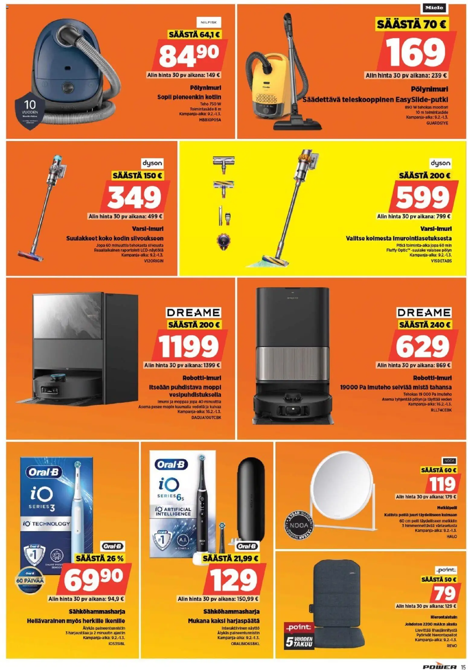 Power - POWER HINTAAN Viikon mainoslehti – voimassa 21.03.2026 alkaen | Sivu: 15 | Tuotteet: Sähköhammasharja, Näyttö
