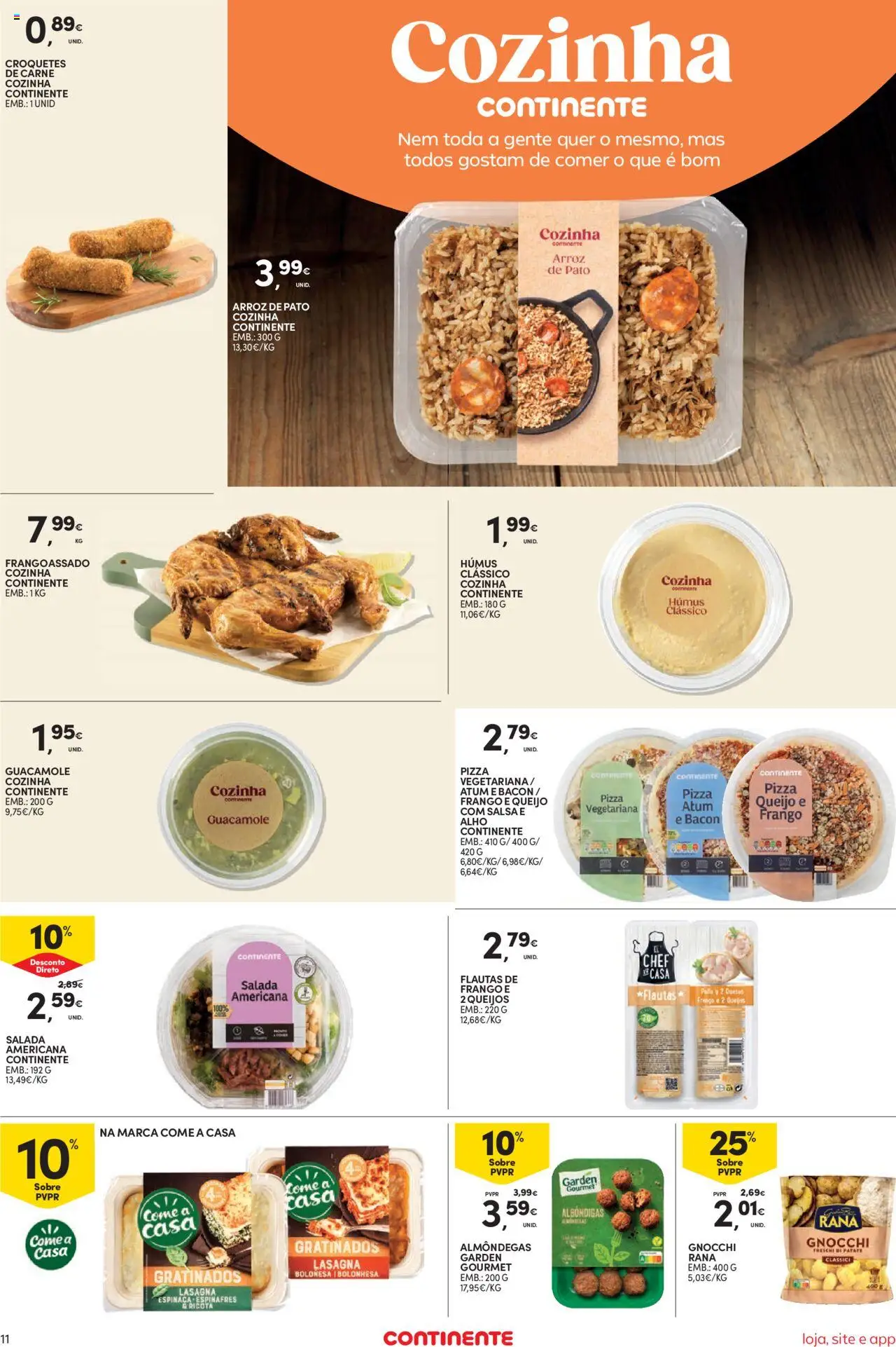 Continente Semanal Continente Bom Dia │ válido de 16.09.2025 | Página: 11 | Produtos: Atum, Espinafres, Arroz, Salada