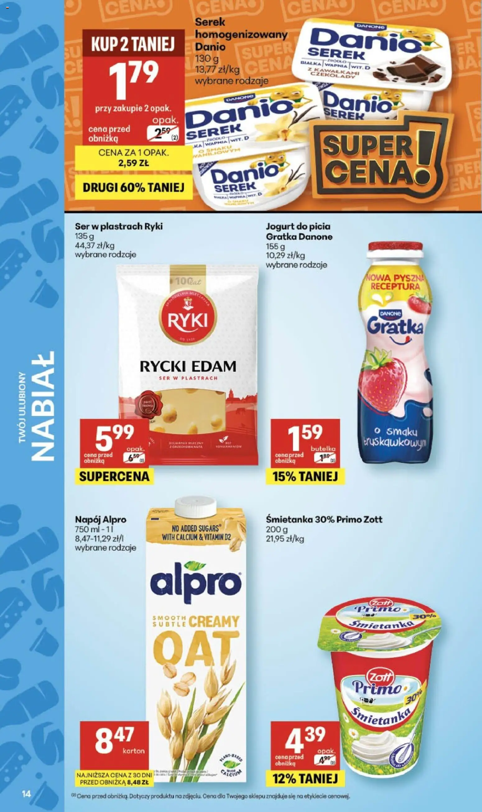 Delikatesy Centrum gazetka od 12.03.2026 | Strona: 14 | Produkty: Czekolady, Alpro, Ser, Jogurt