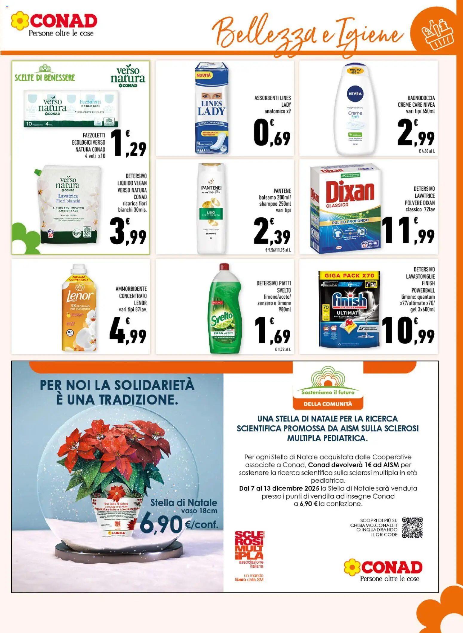Volantino Conad del 01.12.2025 | Pagina: 13 | Prodotti: Fazzoletti, Lavatrice, Vaso, Profumo