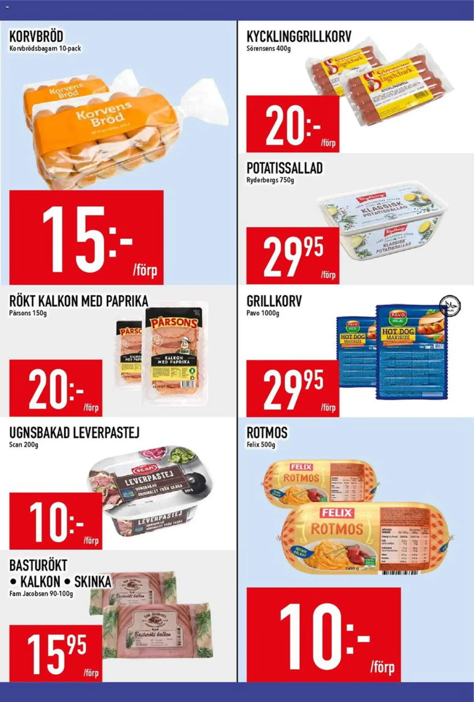 Matdax reklamblad aktuell från 27.04.2026 | Sida: 12 | Produkter: Potatissallad, Grillkorv, Skinka, Kalkon