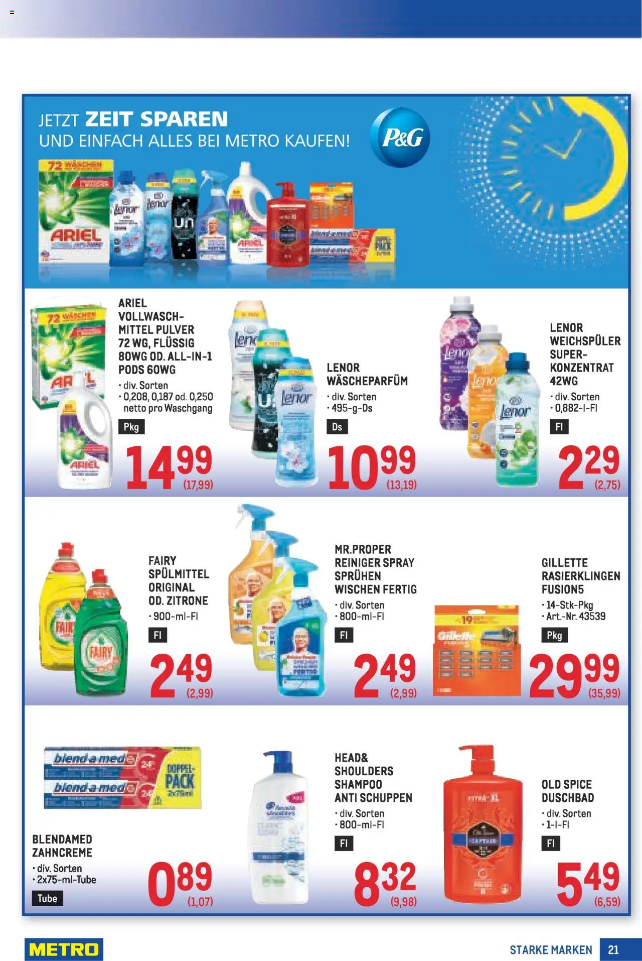 Metro  Angebote Starke Marken gültig ab 07.08.2025 | Seite: 21 | Produkte: Zitrone, Shampoo, Weichspüler