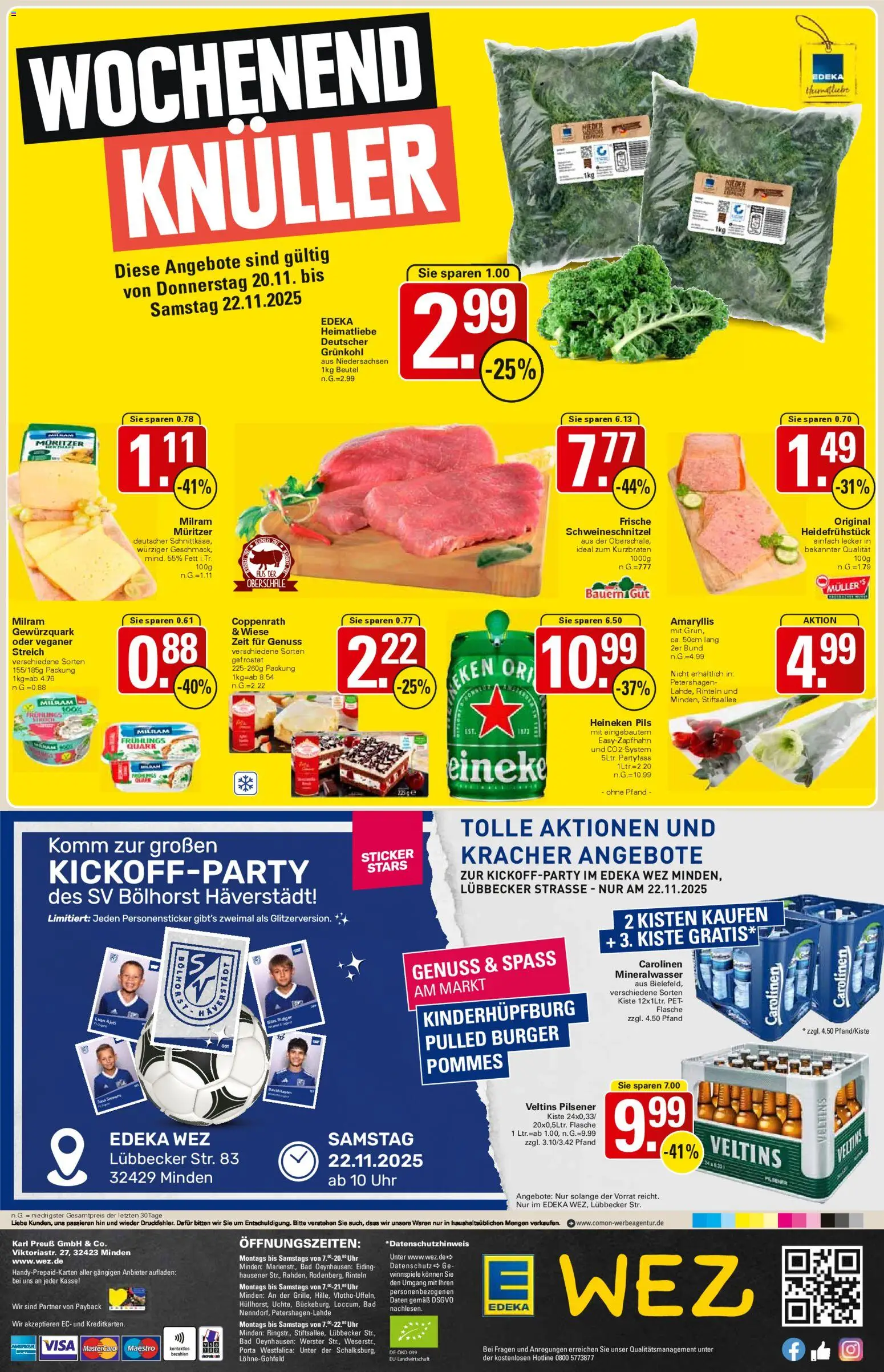 WEZ Prospekt – gültig ab 17.11.2025 | Seite: 16 | Produkte: Pils, Pommes, Milram, Veltins