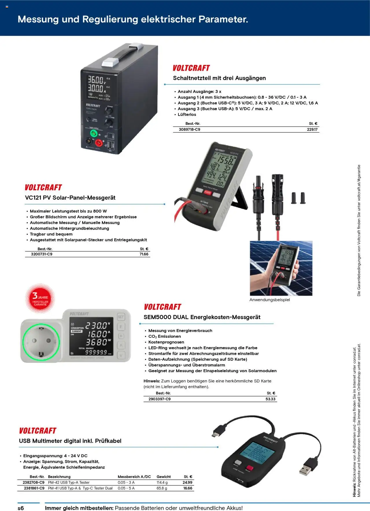 Conrad Katalog ungeplanter Bedarf gültig ab 15.05.2025 | Seite: 6 | Produkte: USB, Gewicht