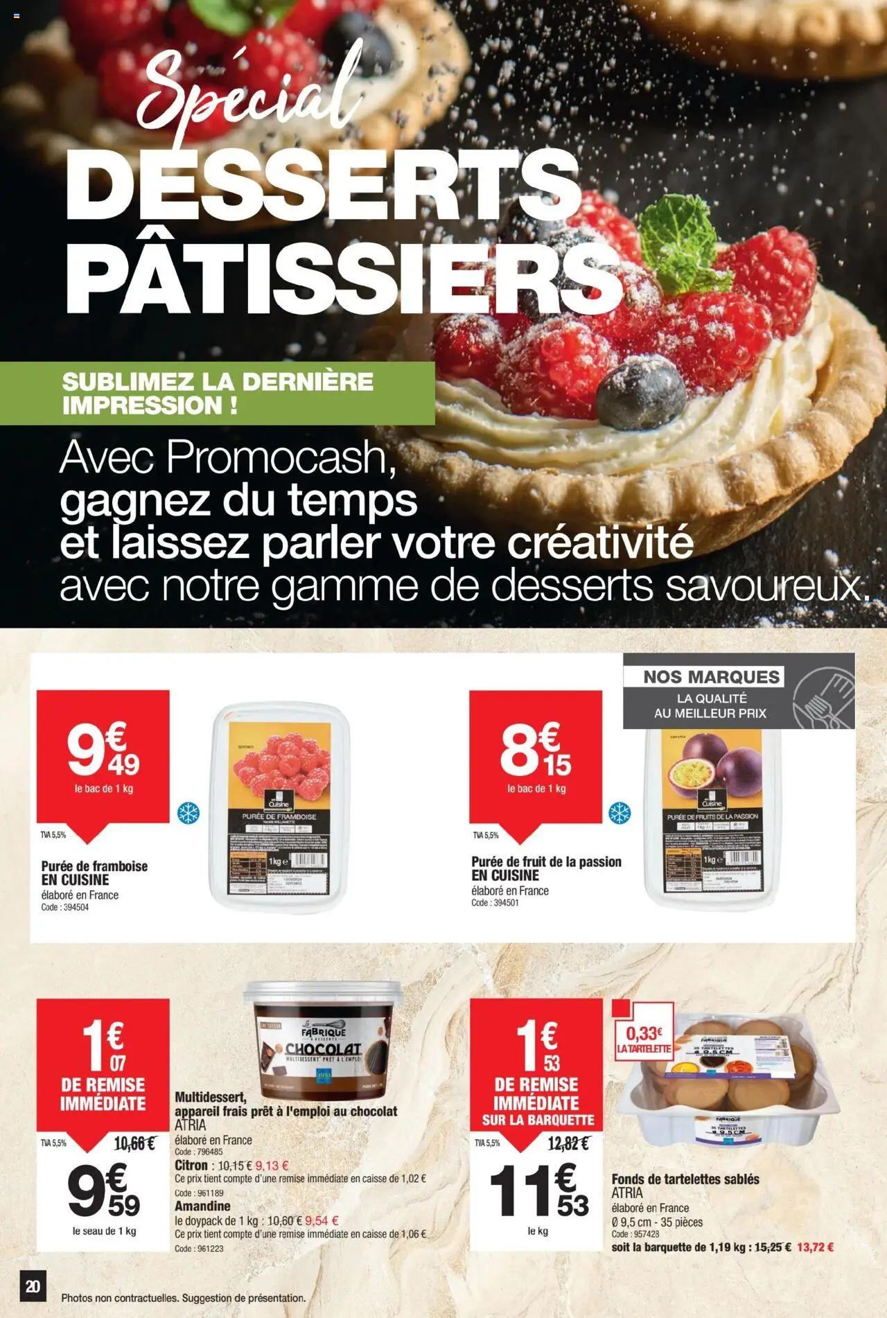  | Page: 20 | Produits: Citron, Framboise, Fruit de la passion, Chocolat
