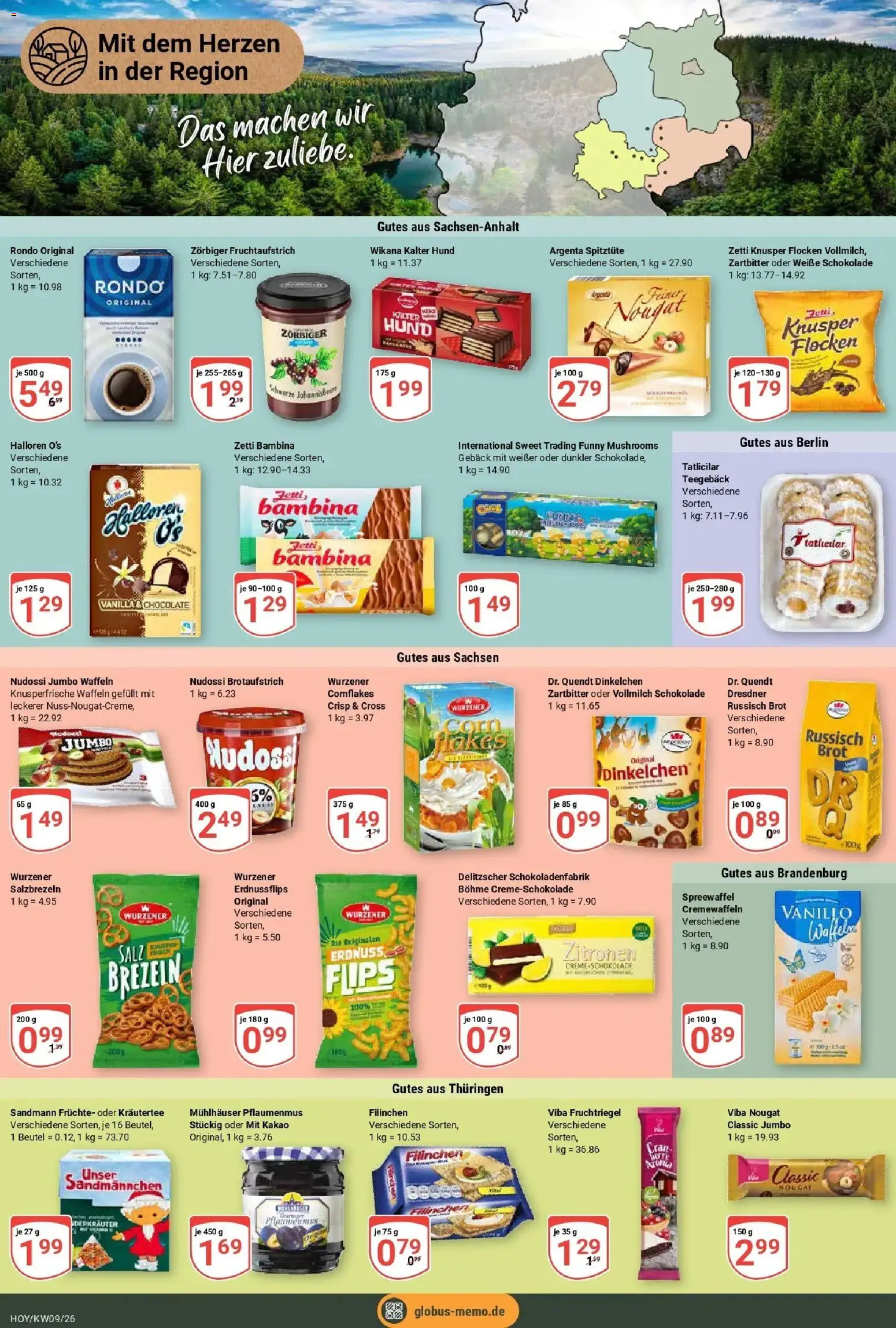 Globus Prospekt Hoyerswerda – gültig ab 23.02.2026 | Seite: 18 | Produkte: Schokolade, Waffeln, Brot, Flocken