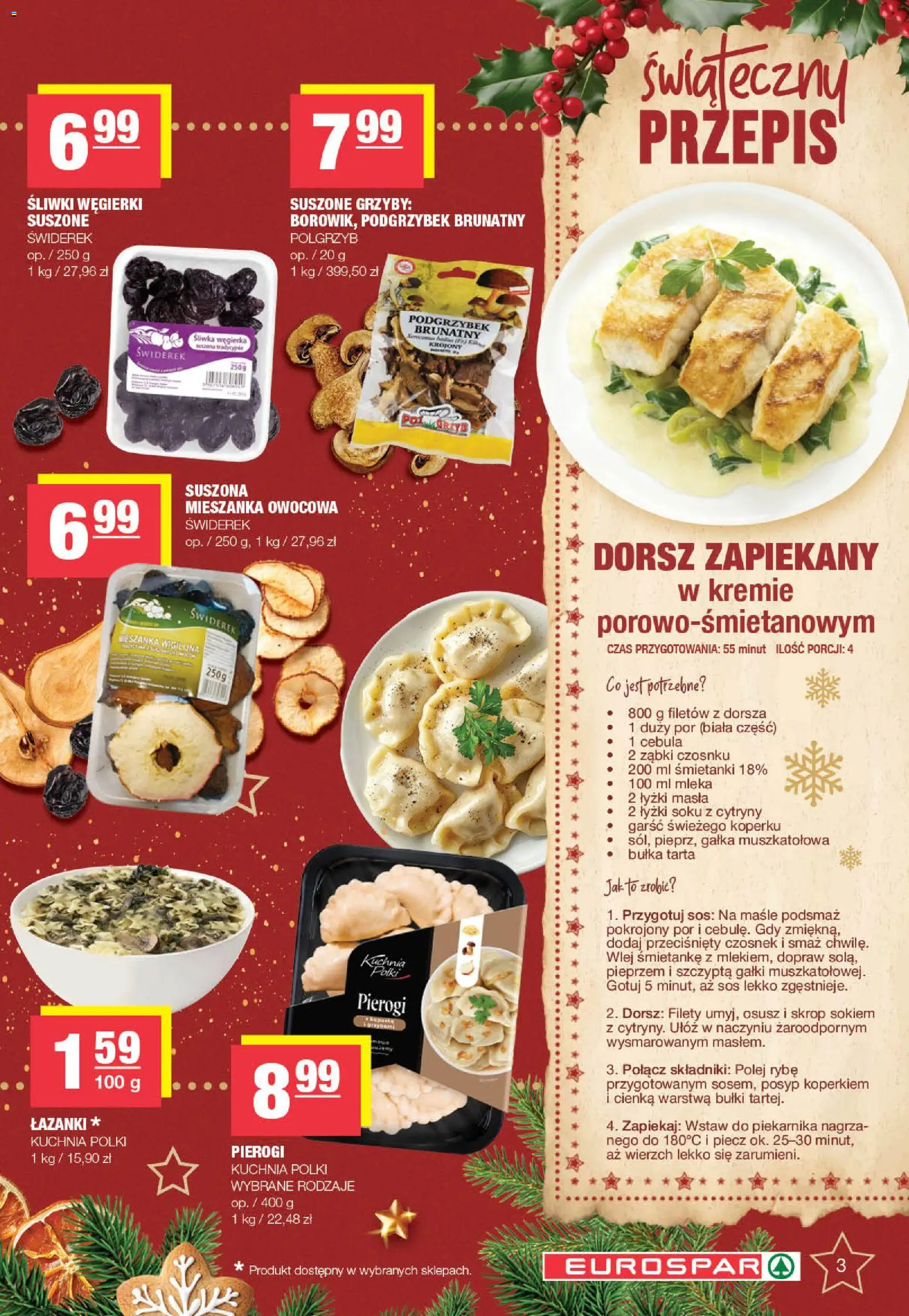 Spar Gazetka - Eurospar od 08.12.2025 | Strona: 3 | Produkty: Czosnek, Mleka, Śliwki, Sos