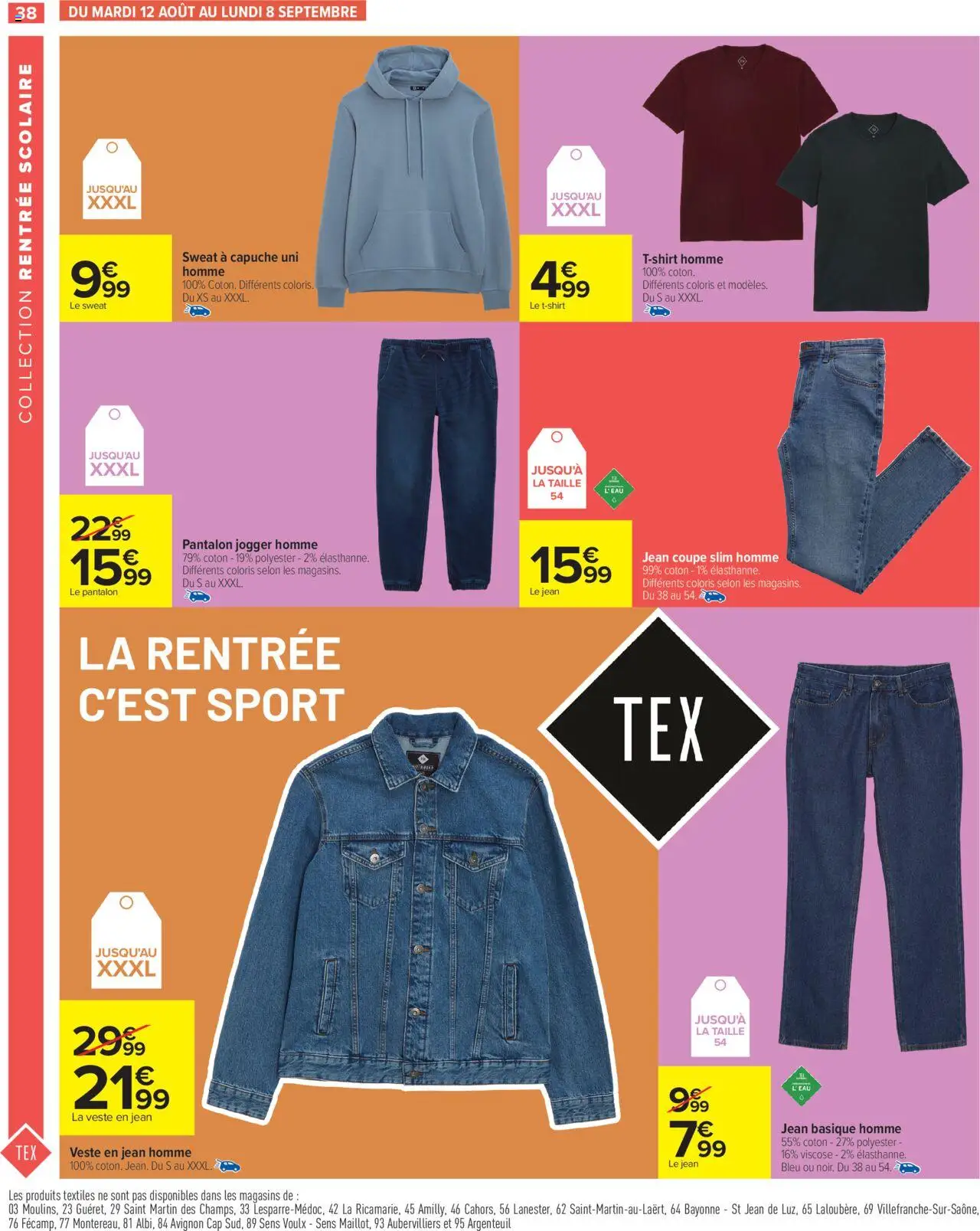  | Page: 40 | Produits: Coton, Veste, Pantalon, Veste en jean