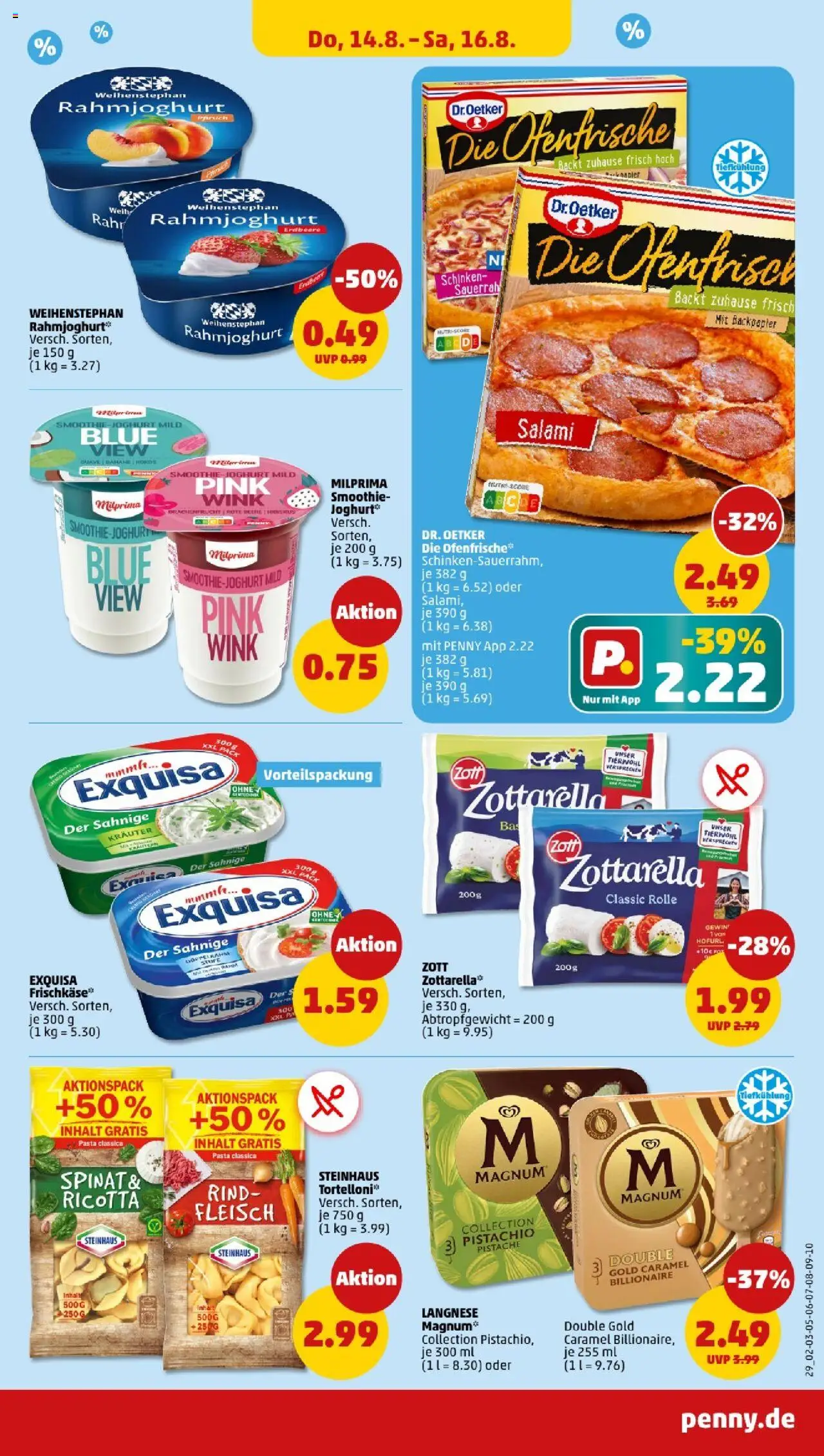 Penny - Nordrhein - Westfalen - gültig ab dem 11.08.2025 | Seite: 29 | Produkte: Langnese, Ofenfrische, Schinken, Frischkase