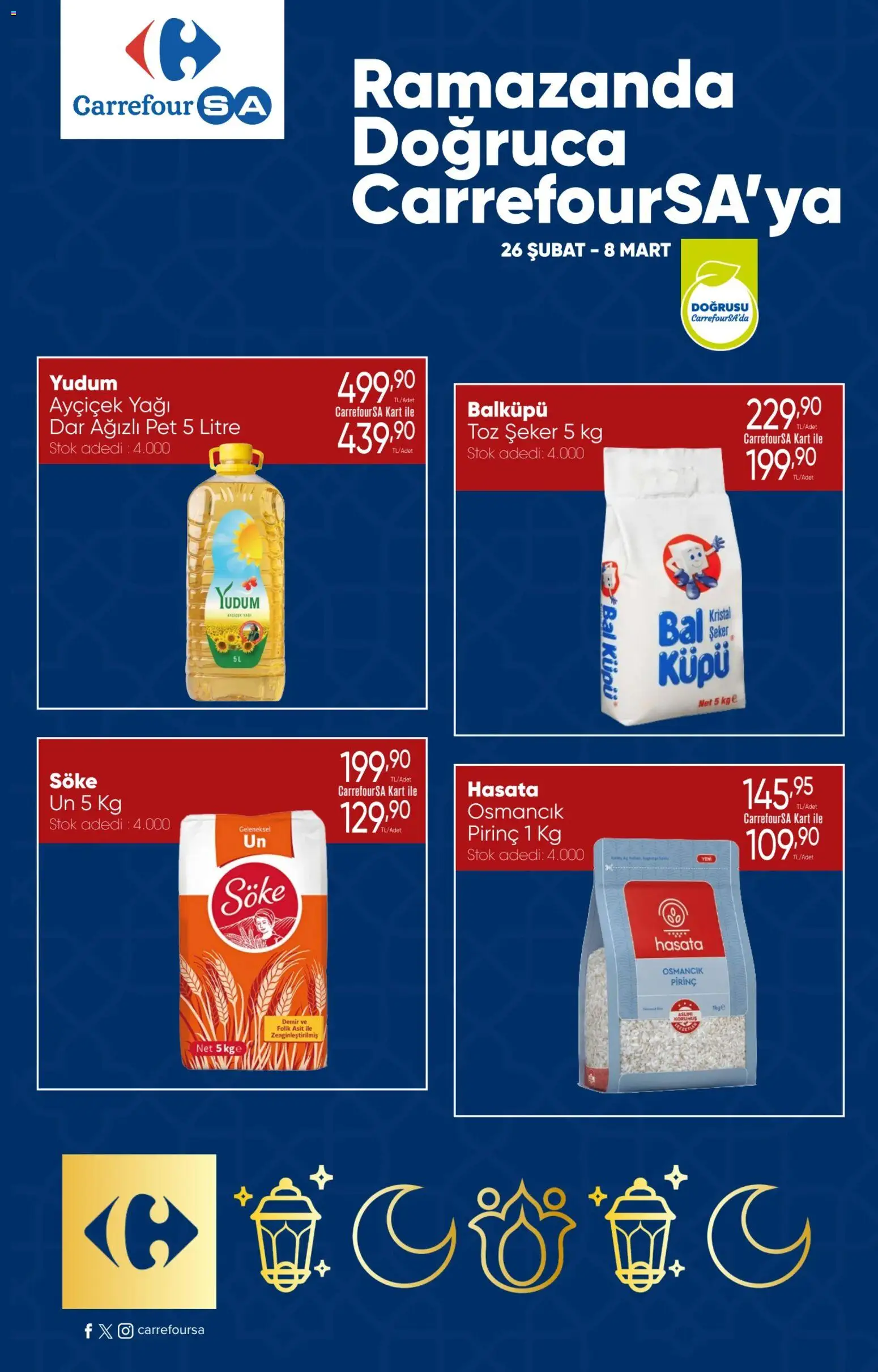 CarrefourSA Katalog - 26.02.2026 tarihinden itibaren geçerlidir | Sayfa: 1 | Ürünler: Pirinç, Şeker, Toz şeker