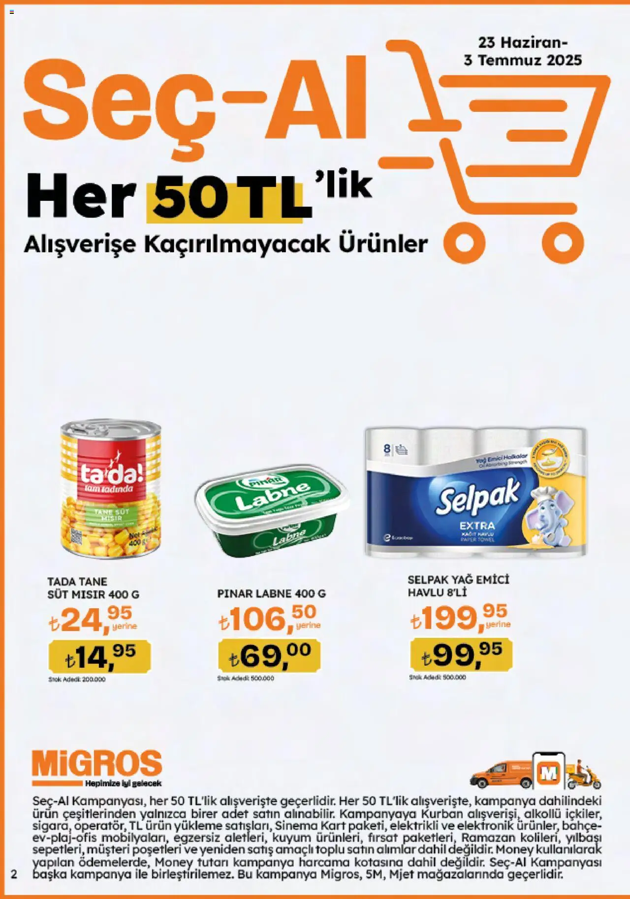Migros Katalog - Migroskop - 26.06.2025 tarihinden itibaren geçerlidir | Sayfa: 2 | Ürünler: Süt, Yağ, Mısır