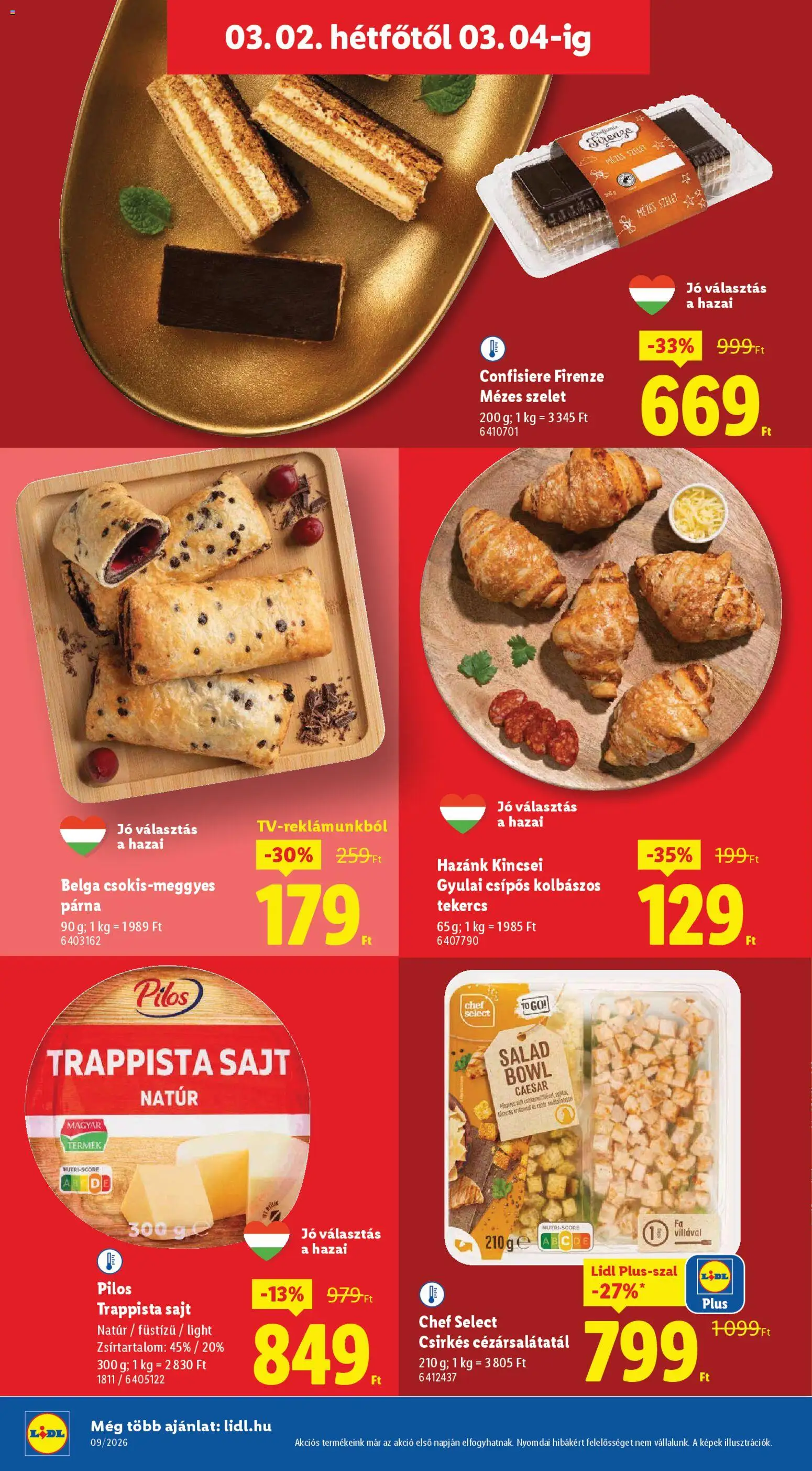 Lidl akciós ujság - amely érvényes a következő dátumtól: 26.02.2026 | Oldal: 60 | Termékek: Párna, Sajt, Trappista sajt