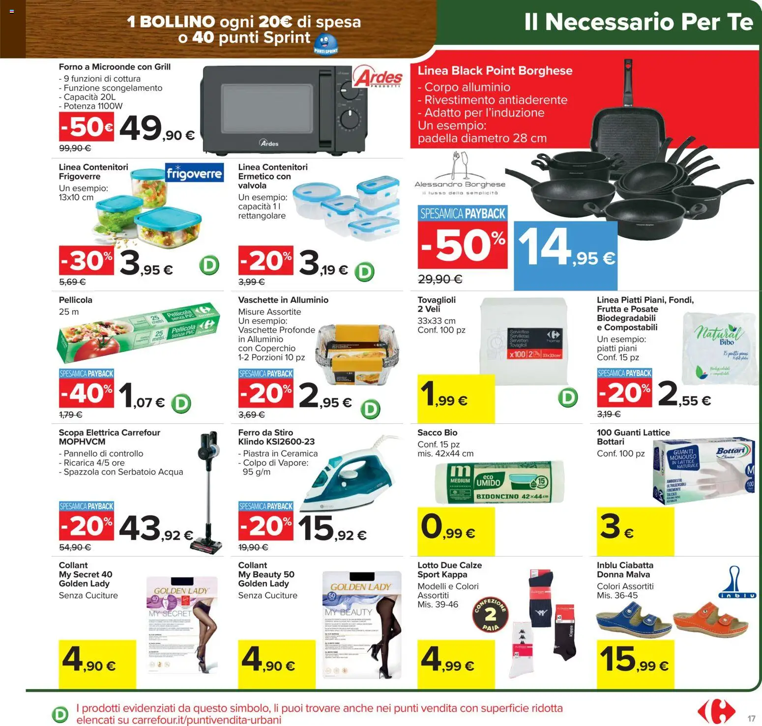 Volantino Carrefour del 15.01.2026 | Pagina: 17 | Prodotti: Tè, Acqua, Frutta, Pellicola