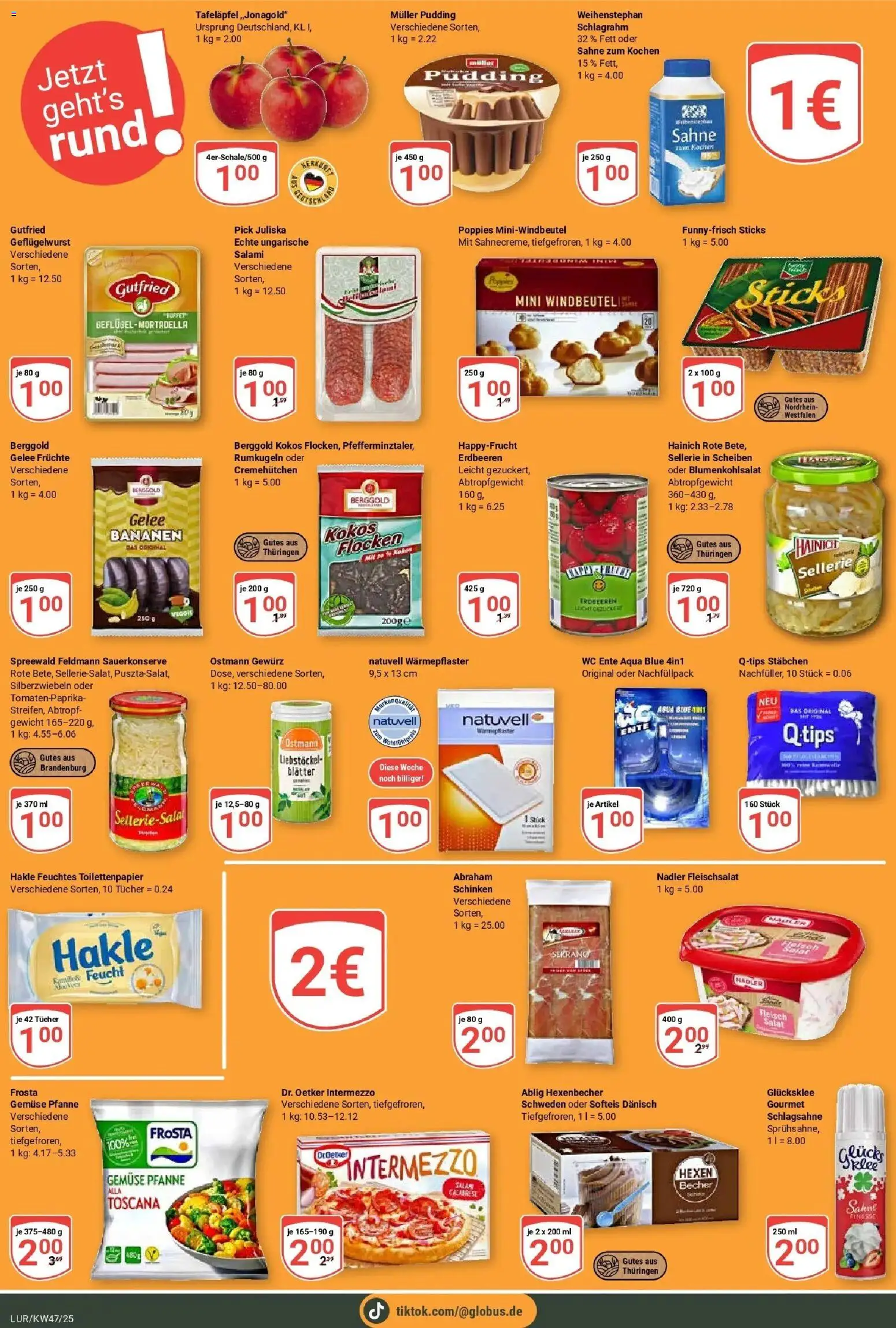 Globus prospekt Hamburg	 – gültig ab 17.11.2025 | Seite: 12 | Produkte: Bananen, Gemüse, Salat, Feuchtes Toilettenpapier