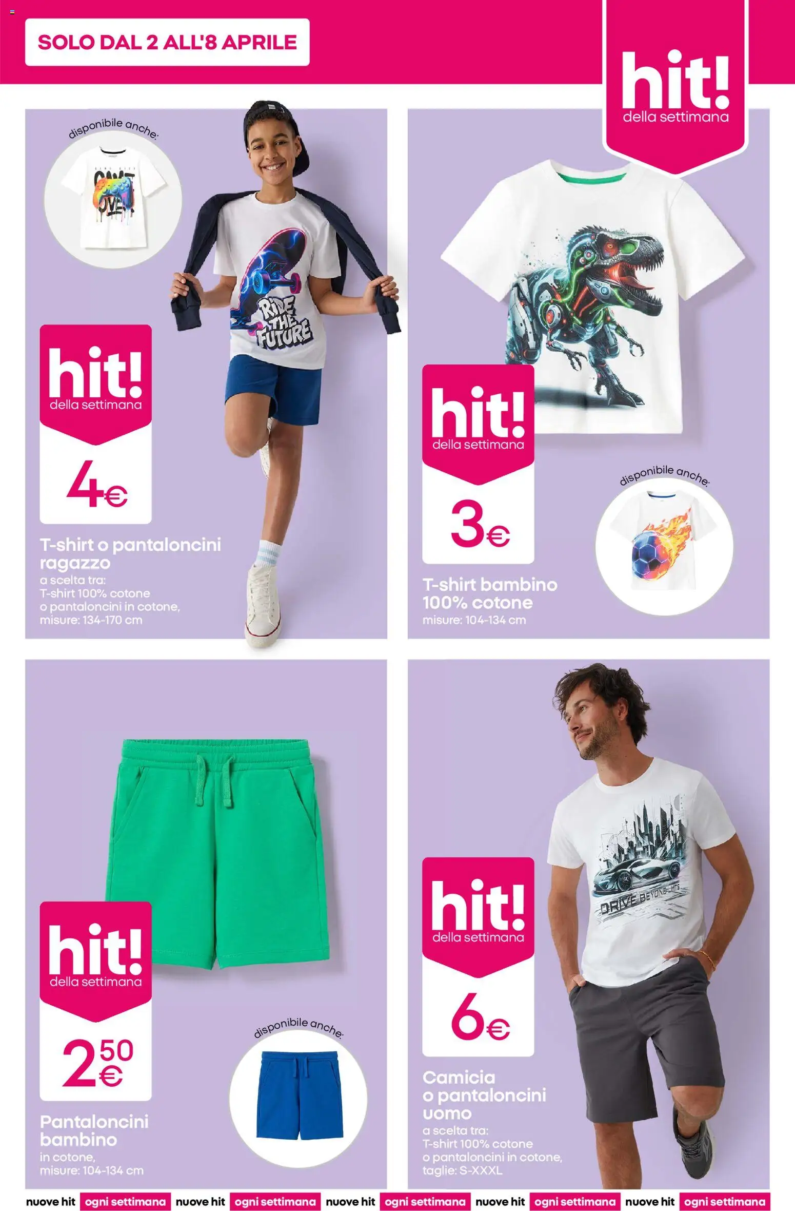 Volantino Pepco del 02.04.2026 | Pagina: 3 | Prodotti: Camicia, Pantaloncini