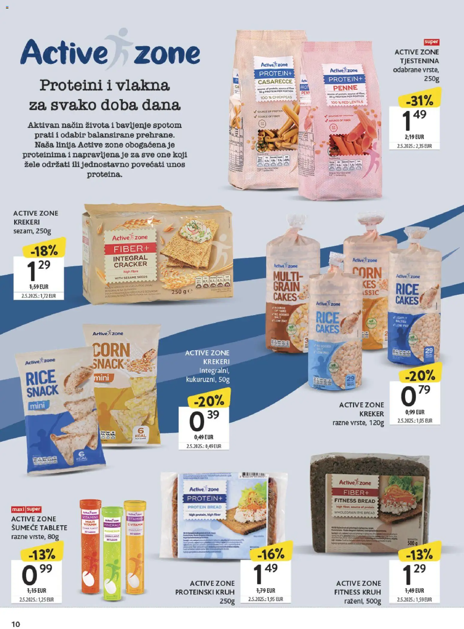 Konzum katalog | vrijedi od 19.01.2026 | Stranica: 10 | Proizvodi: Kruh, Tjestenina, Krekeri, Šumeće tablete