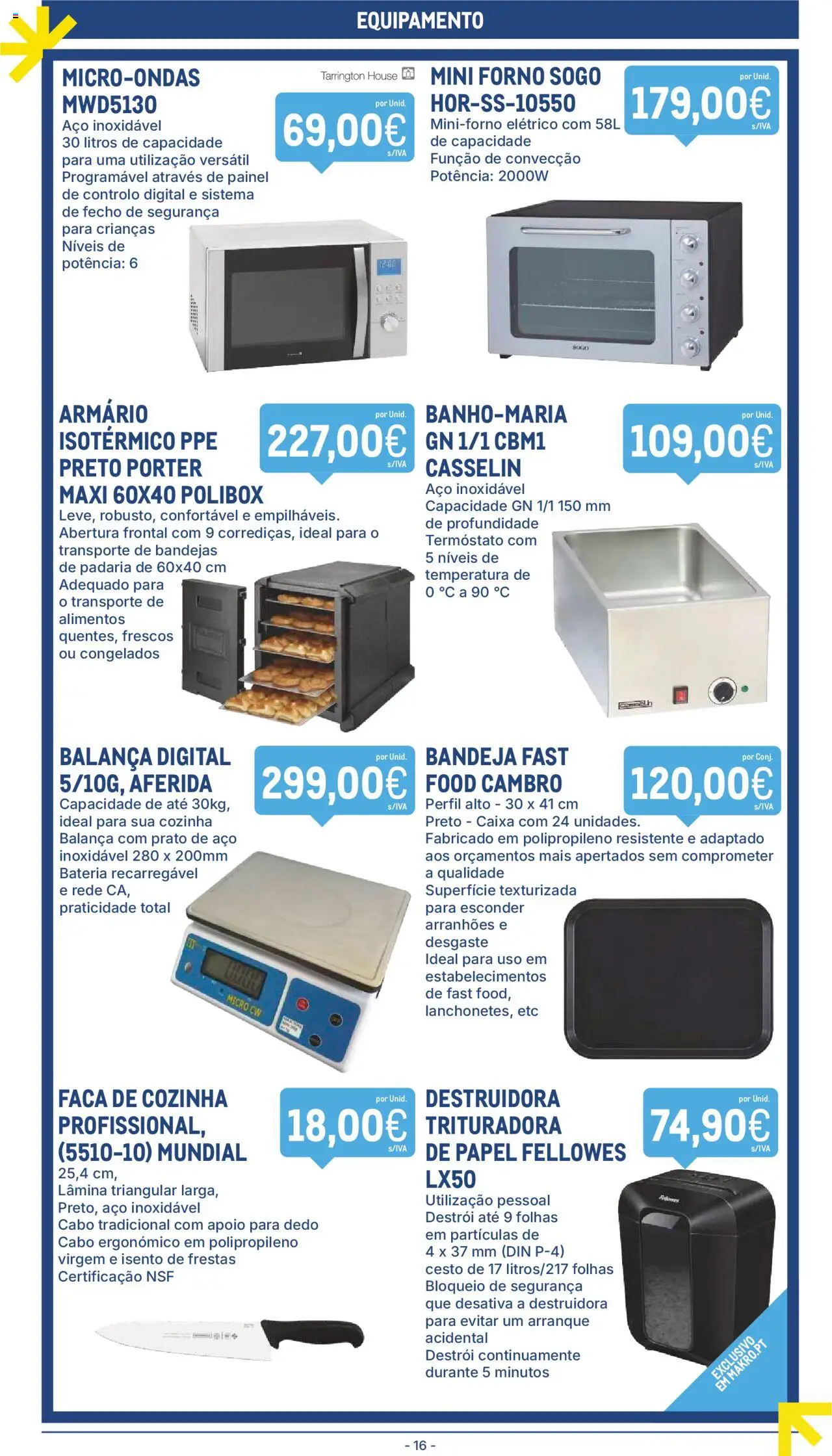 Makro folheto │ válido de 16.09.2025 | Página: 16 | Produtos: Forno, Armário, Padaria, Bateria