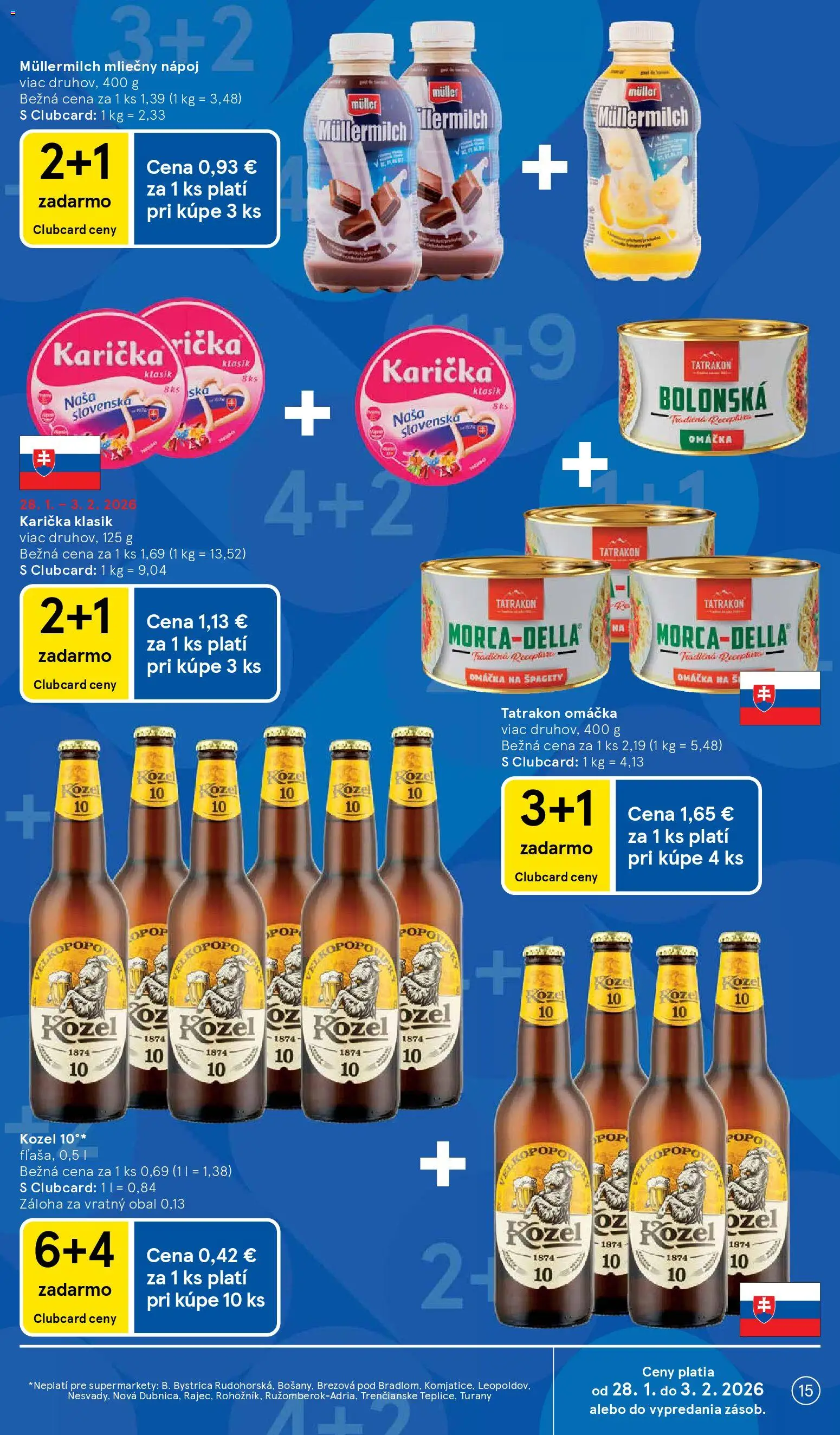 Nové Tesco akcie – leták je platný od 28.01.2026 | Strana: 15 | Produkty: Omáčka, Špagety