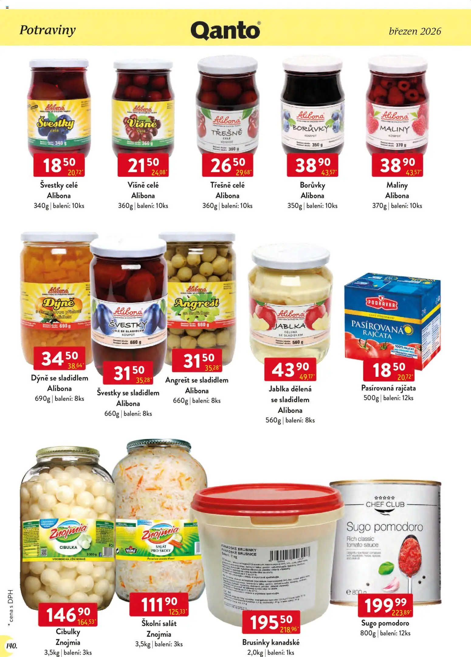 Astur & Qanto leták - Velkoobchod 03/2026 od 01.03.2026 | Strana: 140 | Produkty: Švestky, Borůvky, Maliny, Brusinky