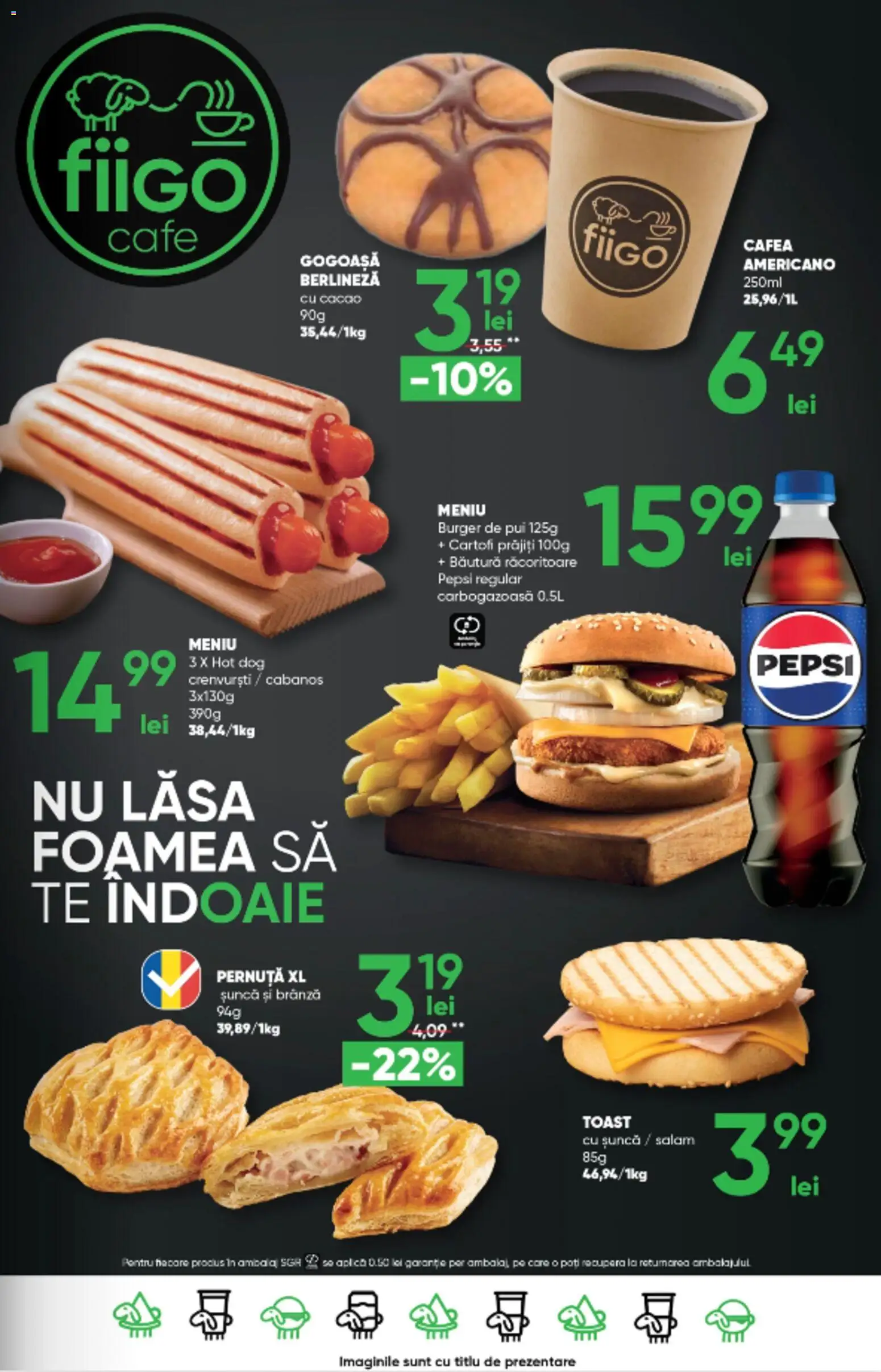 Noul catalog Profi – valabil de la 18.03.2026 | Pagină: 17 | Produse: Crenvurști, Brânză, Cafea, Burger