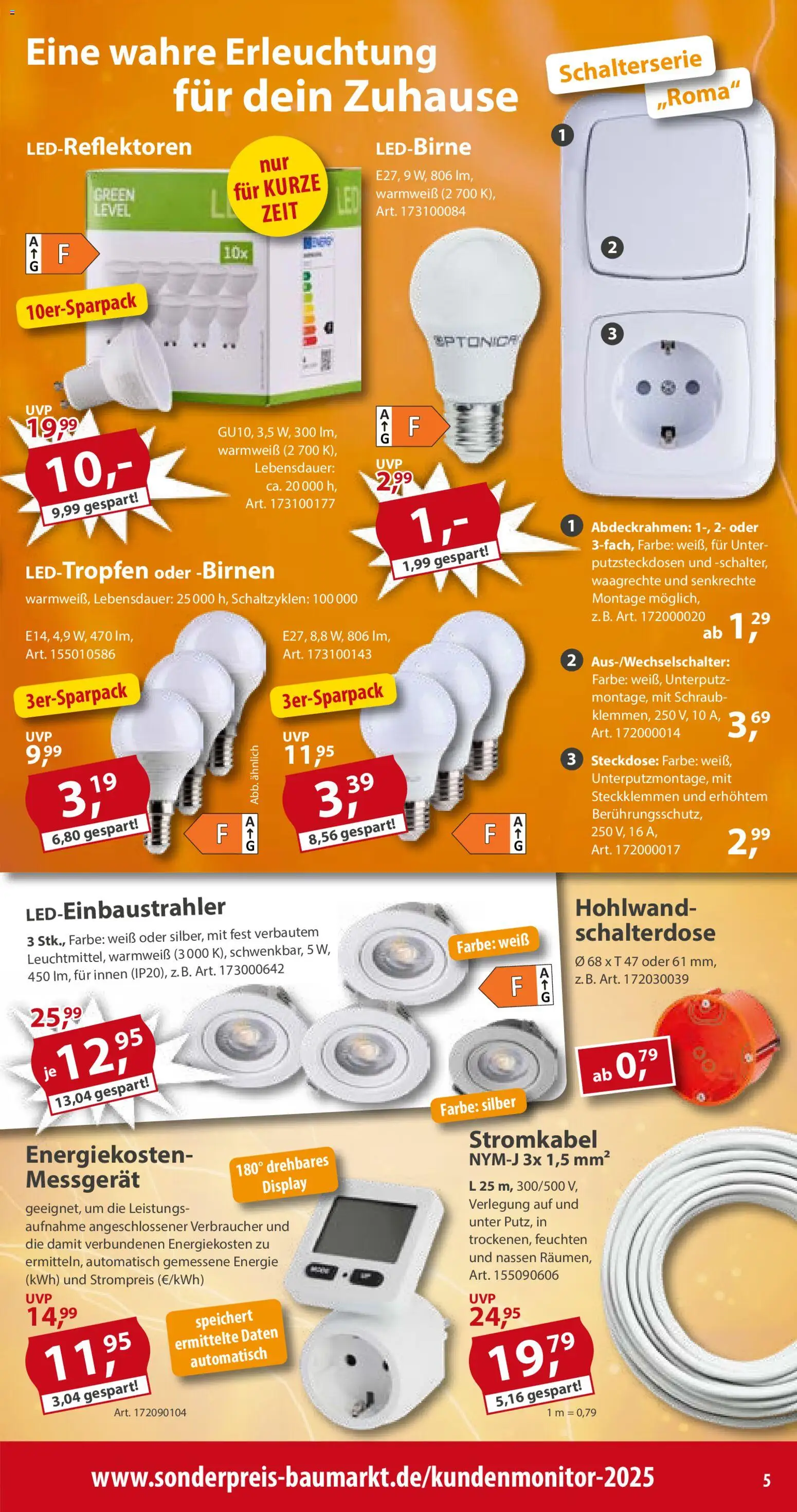 Sonderpreis Baumarkt Prospekt 	 – gültig ab 31.01.2026 | Seite: 5 | Produkte: Steckdose