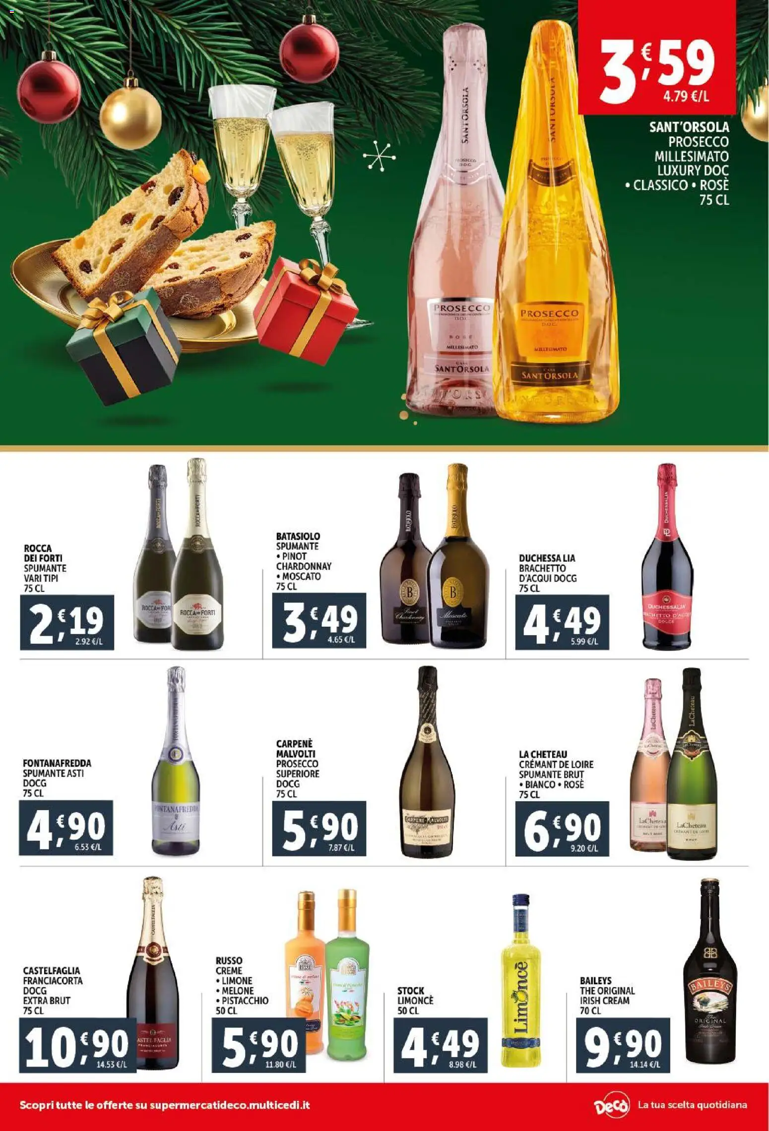 Volantino Decò del 15.12.2025 | Pagina: 6 | Prodotti: Prosecco, Melone, The, Spumante