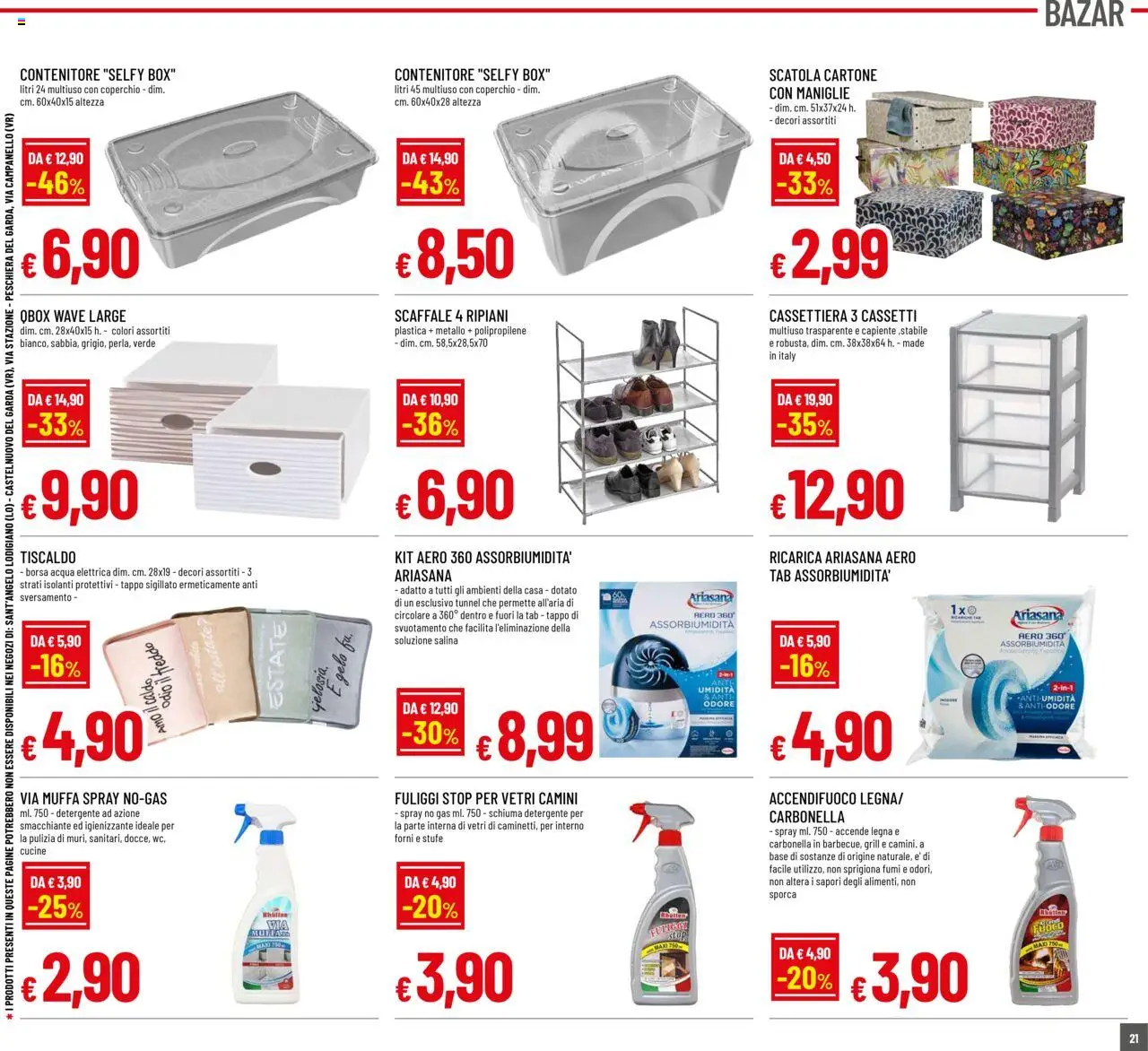 Volantino Galassia del 16.10.2025 | Pagina: 21 | Prodotti: Detergente, Acqua, Scaffale, Cassettiera
