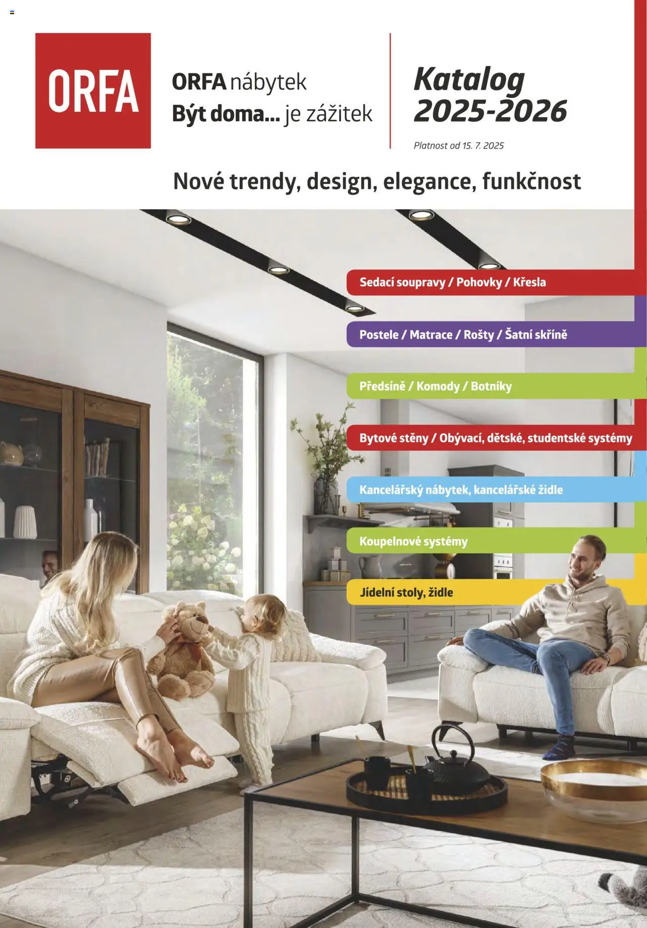 ORFA nábytek katalog 2025-2026 od 01.10.2025 | Strana: 1 | Produkty: Křesla, Postele, Matrace, Šatní skříně