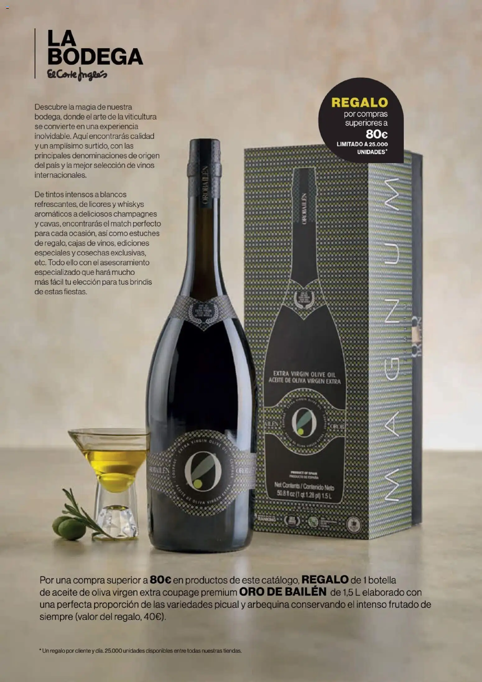 Hipercor - Bodega Navidad 25 │ válido desde el 20.11.2025 | Página: 2 | Productos: Aceite, Aceite de oliva, Aceite de oliva virgen extra