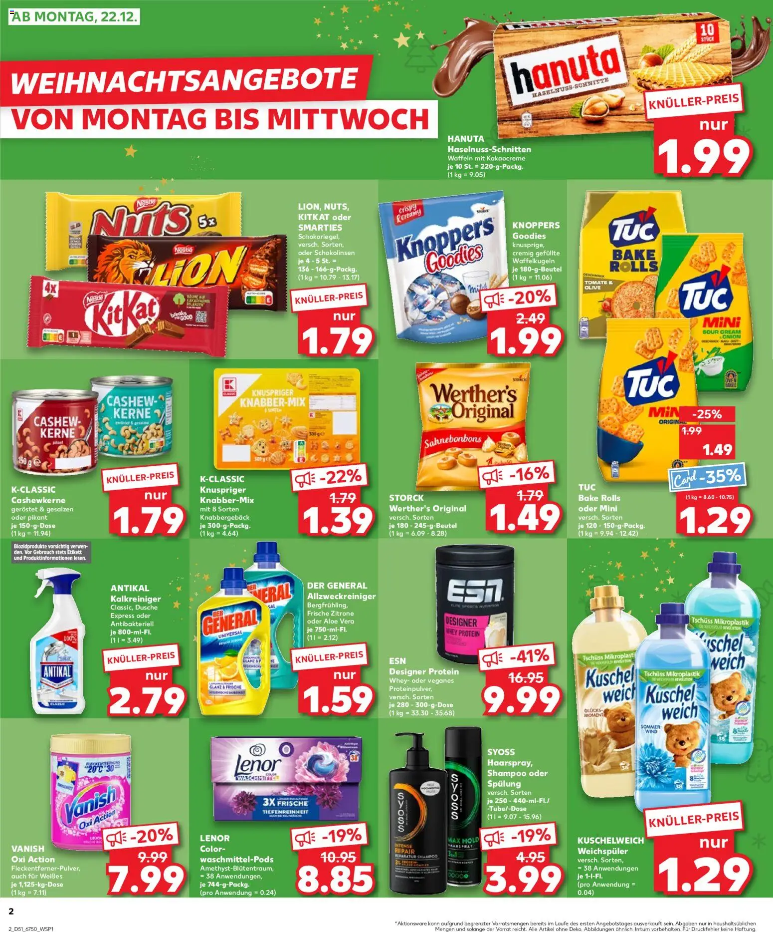 Kaufland prospekt Berlin	 – gültig ab 21.12.2025 | Seite: 2 | Produkte: Lenor, Shampoo, Haarspray, Weichspüler