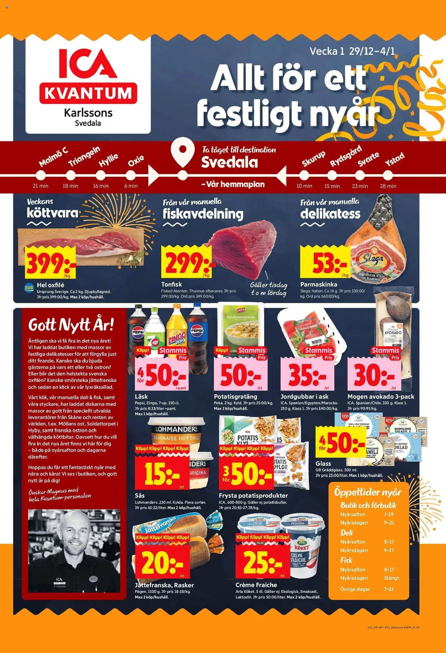 ICA Kvantum reklamblad aktuell från 30.12.2025 | Sida: 1 | Produkter: Zingo, Creme fraiche, Jordgubbar, Tonfisk