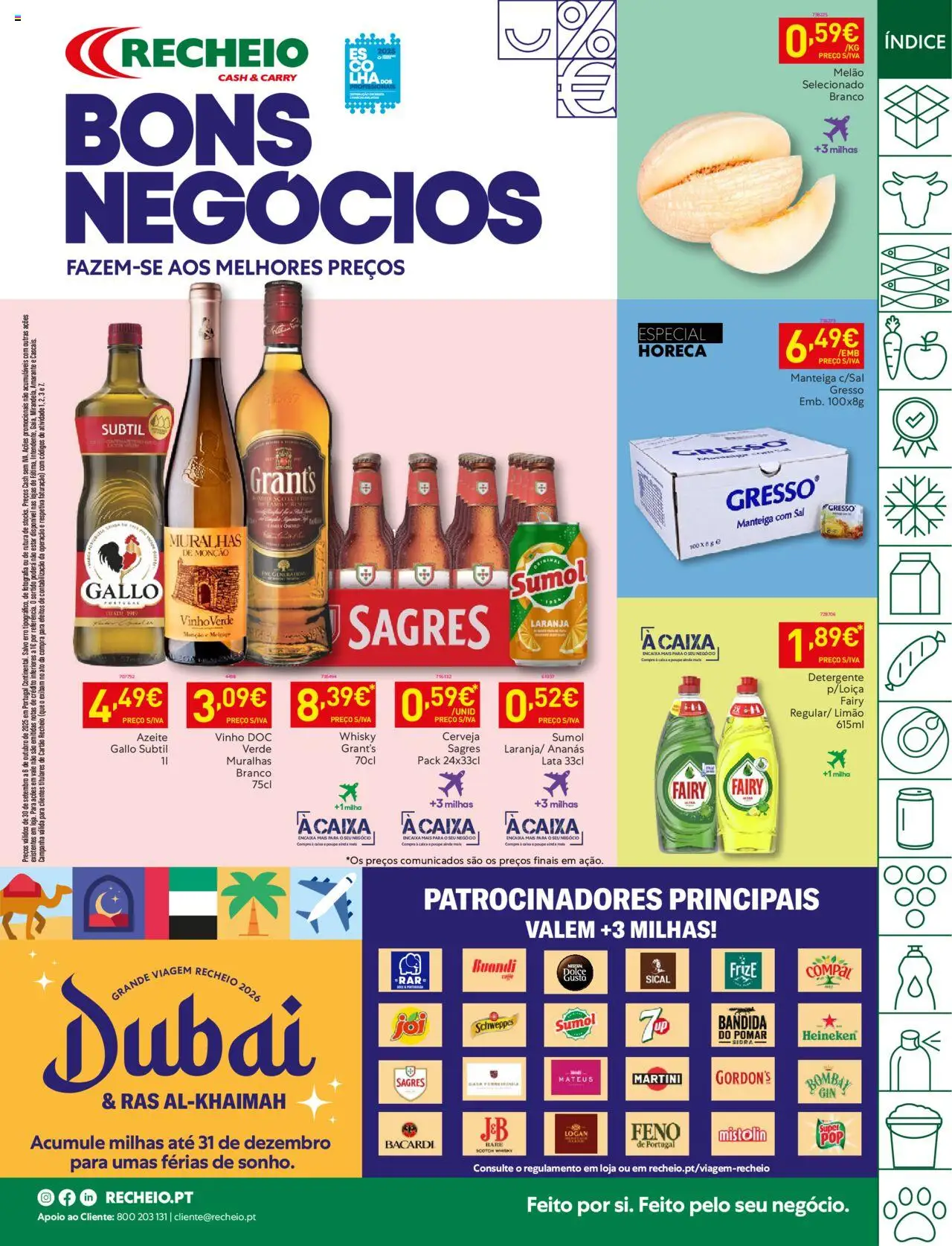 Recheio folheto │ válido de 30.10.2025 | Página: 1 | Produtos: Rádio, Detergente, Manteiga, Melão