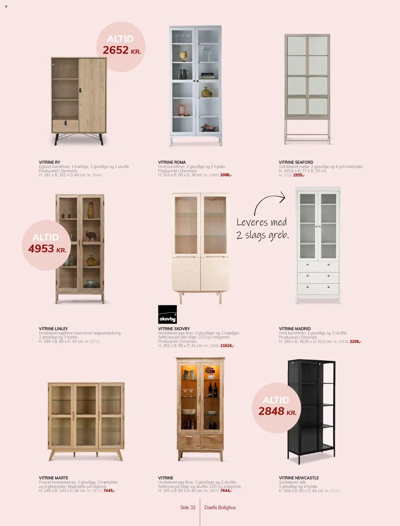 Daells Bolighus tilbudsavis – gyldig fra 15.04.2026 | Side: 32 | Produkter: Vitrine