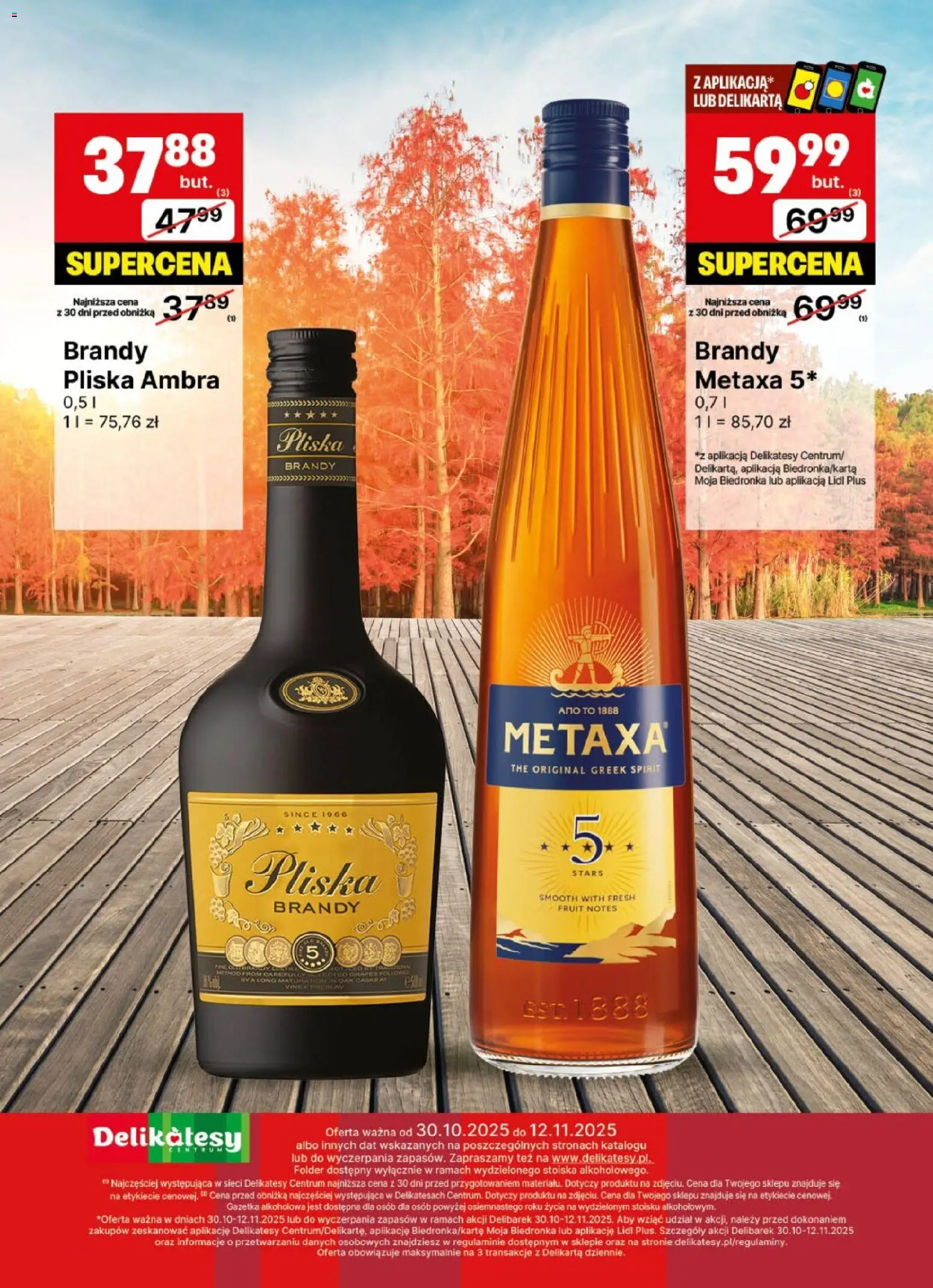 Delikatesy Centrum Gazetka - DeliBarek od 30.10.2025 | Strona: 27 | Produkty: Metaxa, Delikatesy