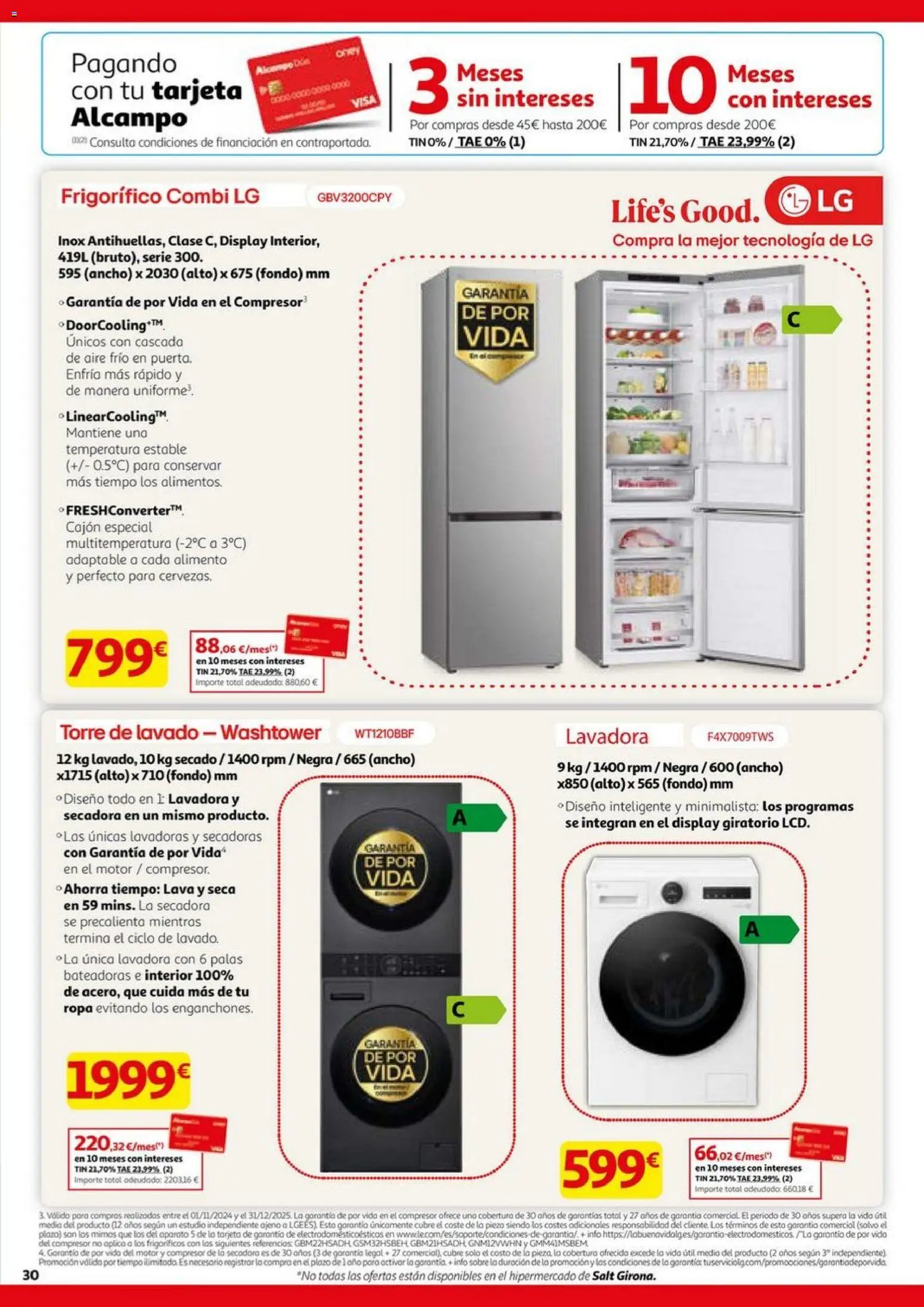 Alcampo - HP Nacional Unificado │ válido desde el 23.10.2025 | Página: 30 | Productos: Ropa, Lavadora, Secadora, Combi
