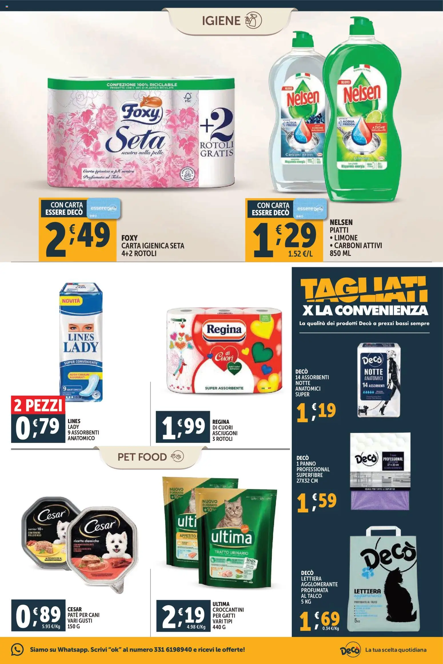 Volantino Decò del 20.01.2026 | Pagina: 11 | Prodotti: Paté, Carta igienica, Pollo, Riso