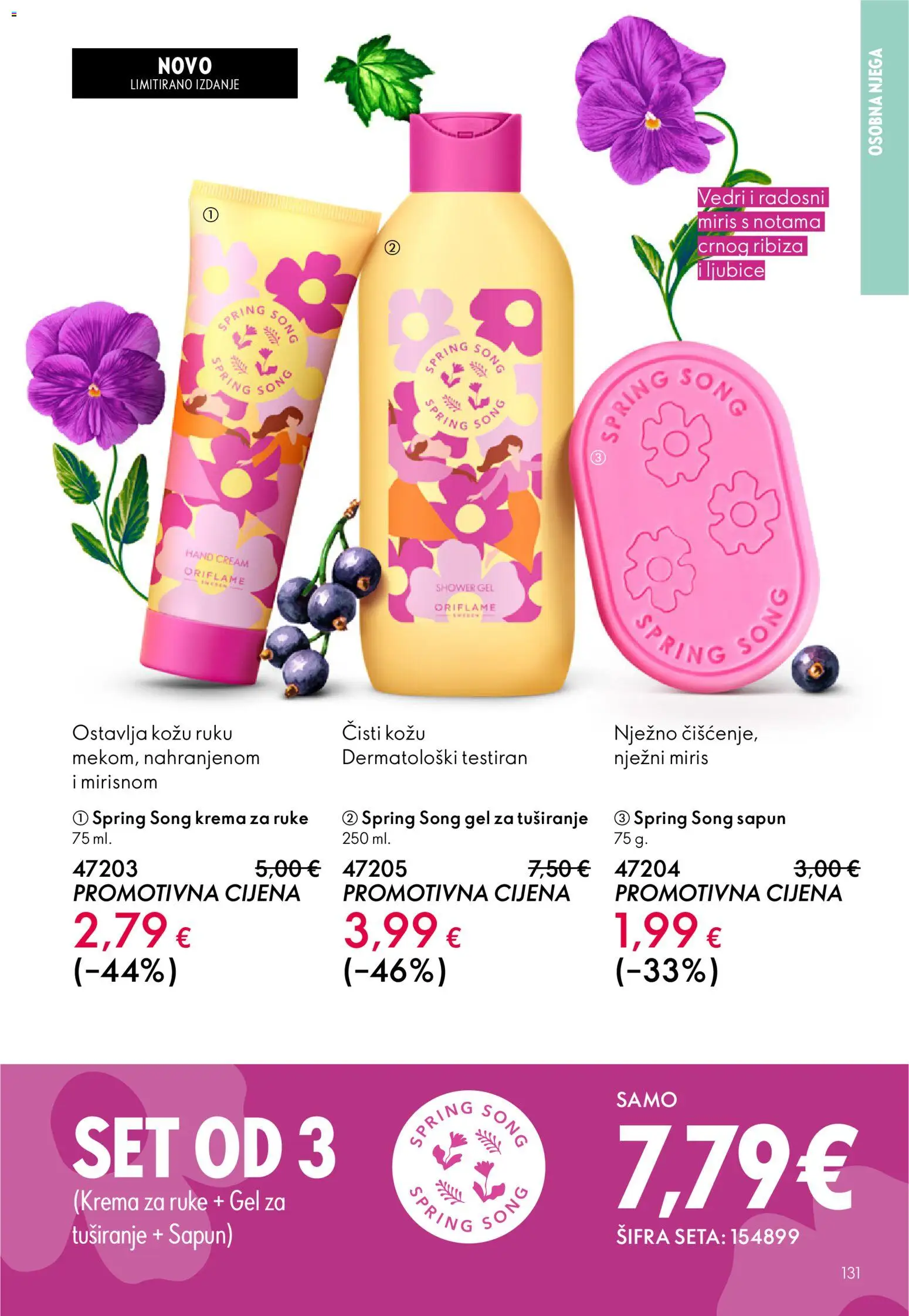 Oriflame katalog | vrijedi od 11.03.2026 | Stranica: 131 | Proizvodi: Miris, Krema za ruke, Sapun, Gel za tuširanje