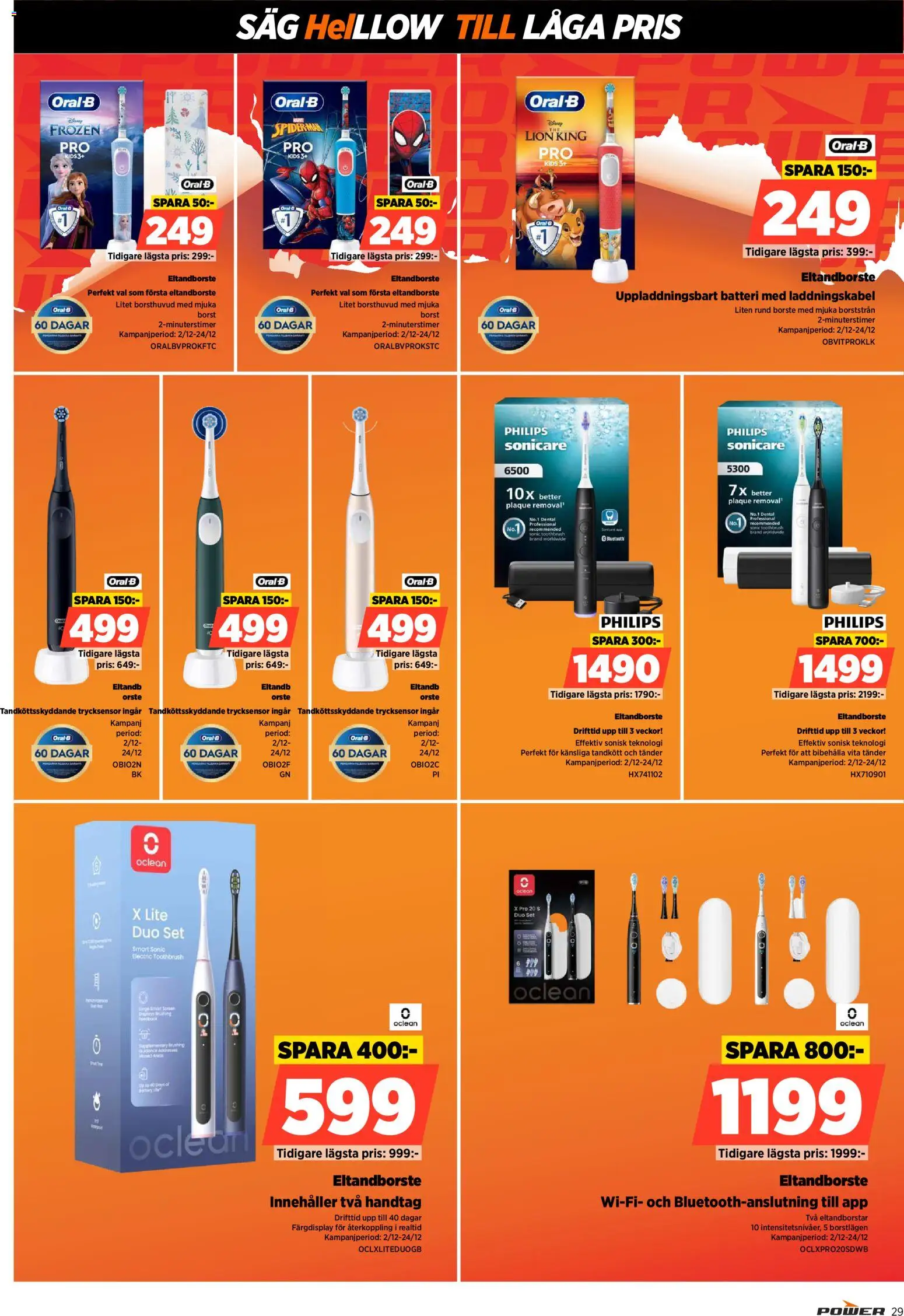 Power reklamblad aktuell från 15.12.2025 | Sida: 29 | Produkter: Eltandborste, Batteri, Set, Wifi