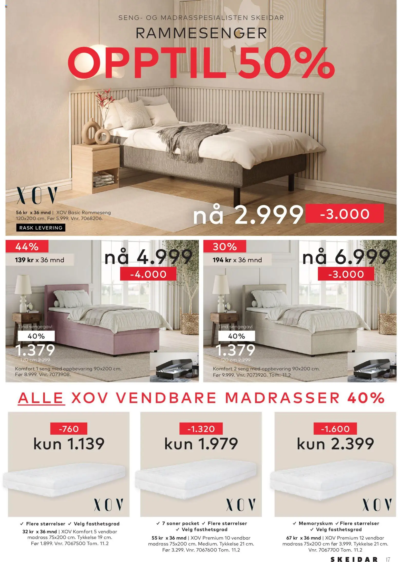 {H1} | Side: 17 | Produkter: Суміш дитяча, Seng, Madrass, Sengegavl