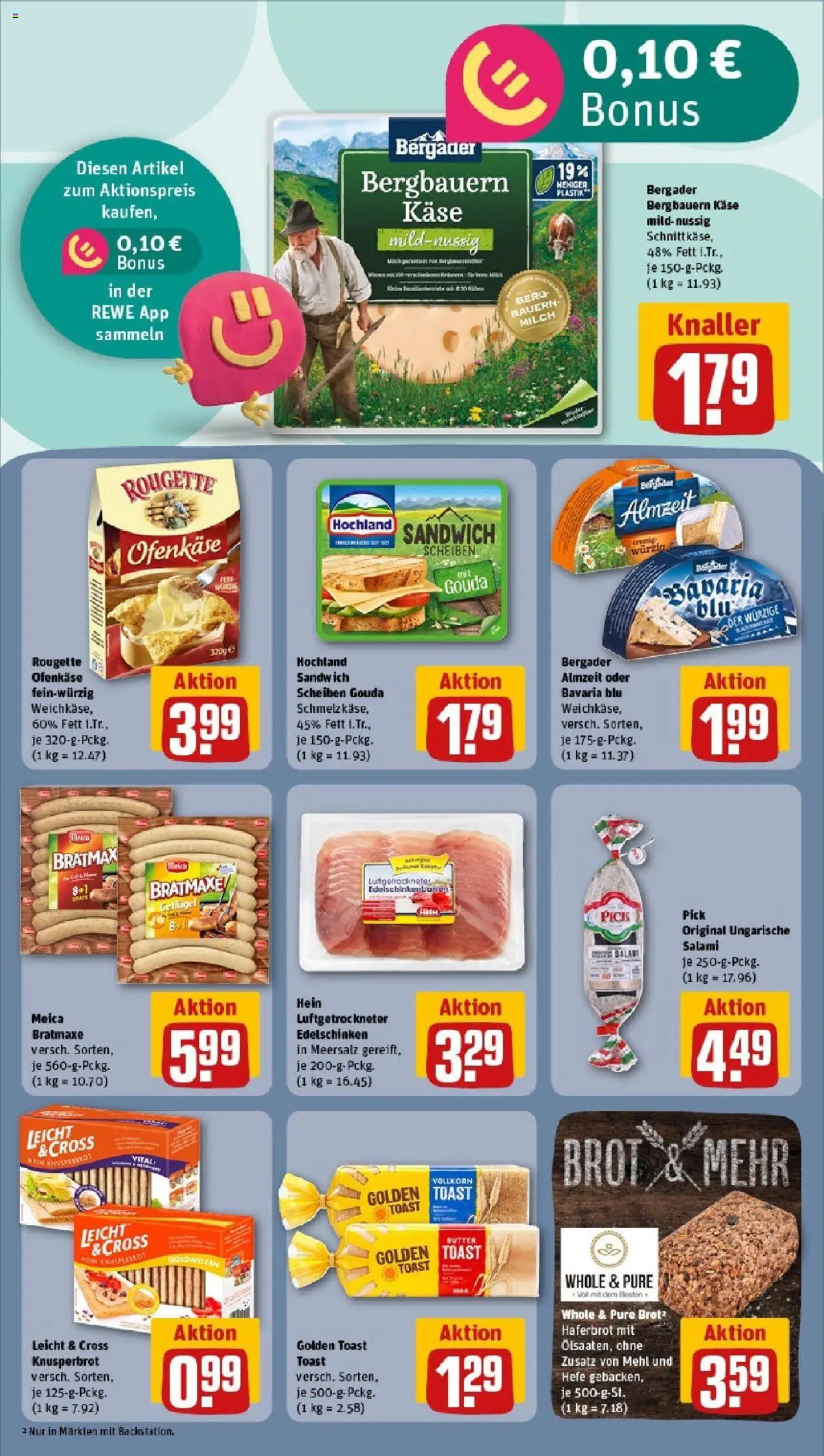 Rewe prospekt Swisttal / Heimerzheim	 - gültig ab dem 08.06.2025 | Seite: 10 | Produkte: Mehl, Meica, Brot, Salami