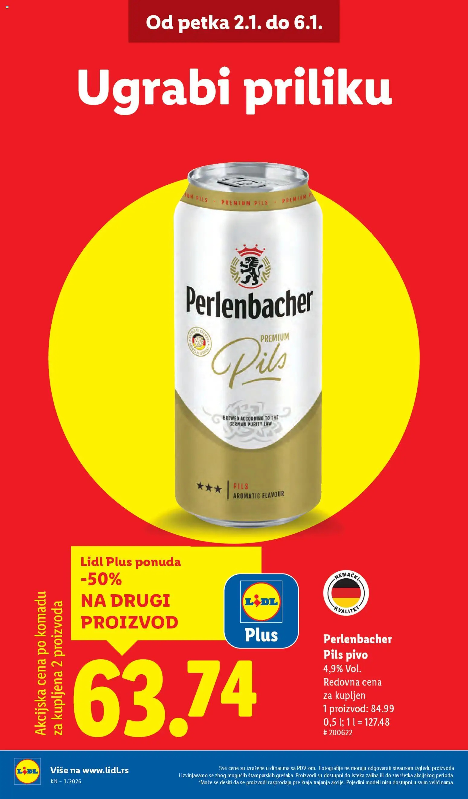 Lidl katalog - važi od 02.01.2026 | Strana: 8 | Proizvode: Pivo