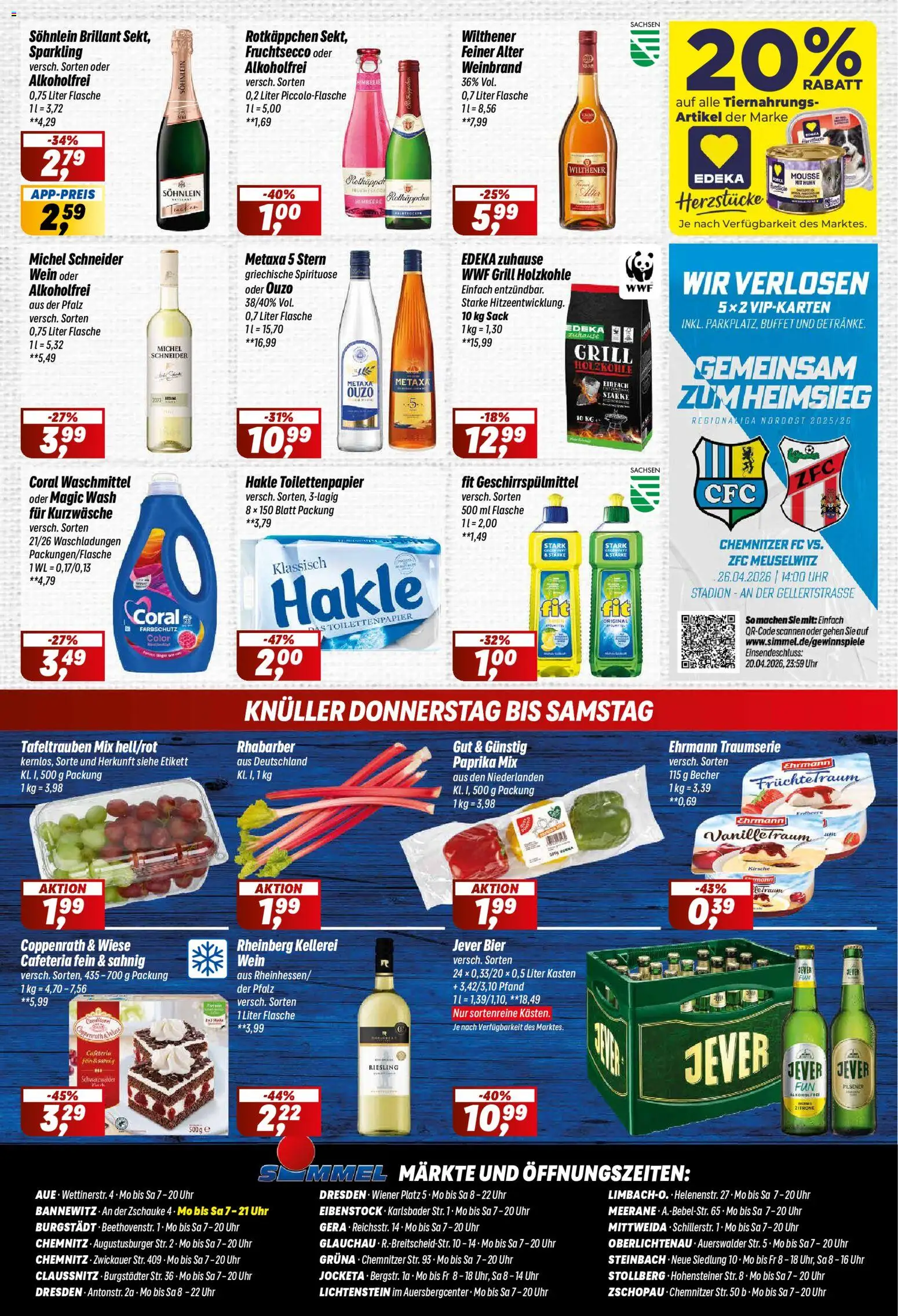 Simmel Prospekt 	 – gültig ab 20.04.2026 | Seite: 8 | Produkte: Fruchtsecco, Geschirrspülmittel, Rotkäppchen, Rhabarber