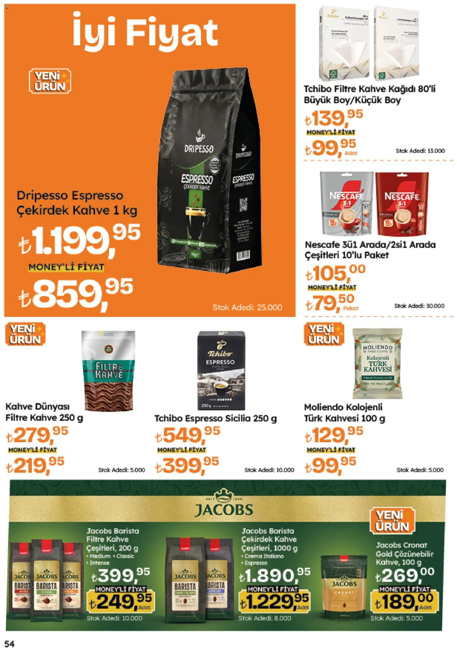 Migros Katalog - Migroskop - 26.03.2026 tarihinden itibaren geçerlidir | Sayfa: 54 | Ürünler: Kahve