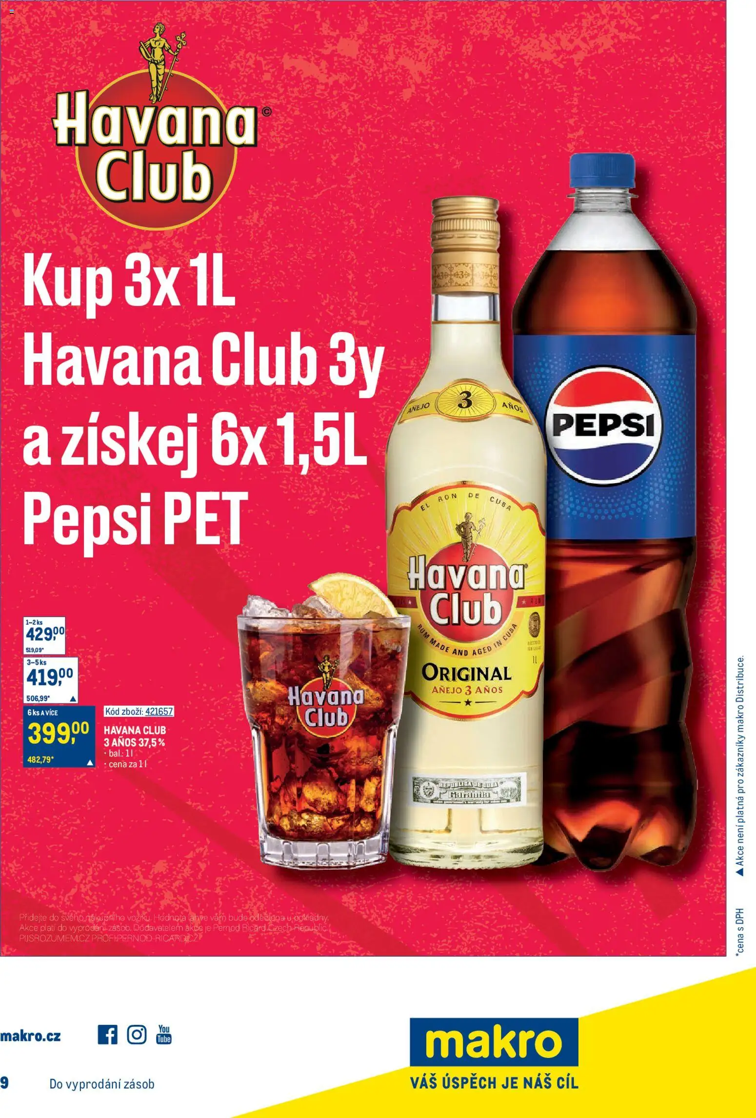 Makro leták - Gastronomie od 08.04.2026 | Strana: 26 | Produkty: Pepsi, Havana club, Lahve, Republica